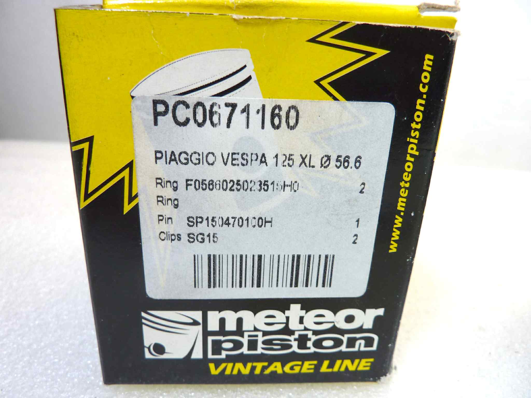 Pistone Piaggio Vespa 125 XL PKS Meteor diametro 56,6 cod PC 0671160 NUOVO Fondo di magazzino, VEDI FOTO, LEGGI DESCRIZIONE - immagine 2