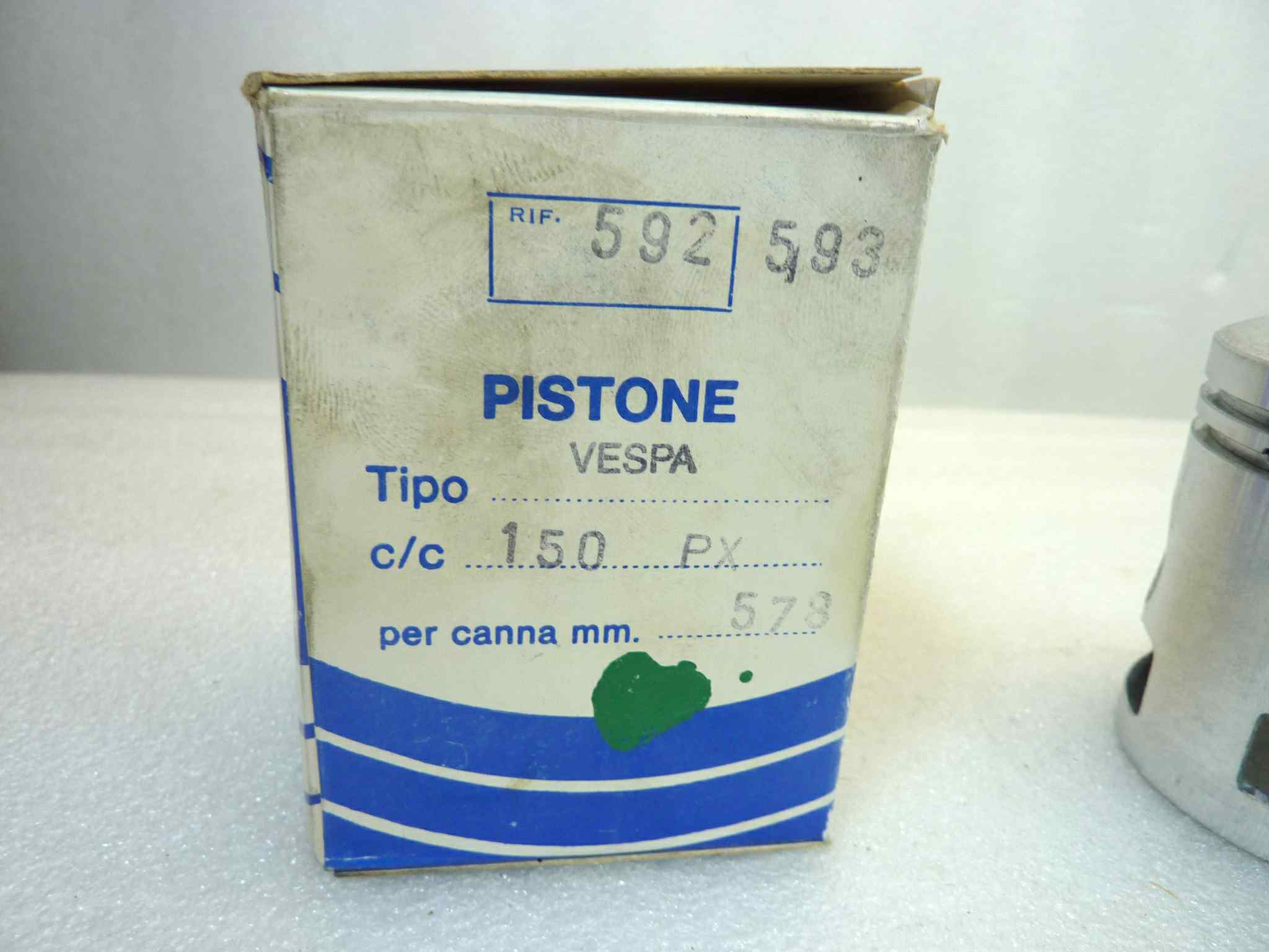 Pistone Piaggio Vespa 150 PX Pistoni Gol diametro 57,8 cod 592593 NUOVO Fondo di magazzino, VEDI FOTO, LEGGI DESCRIZIONE - immagine 2