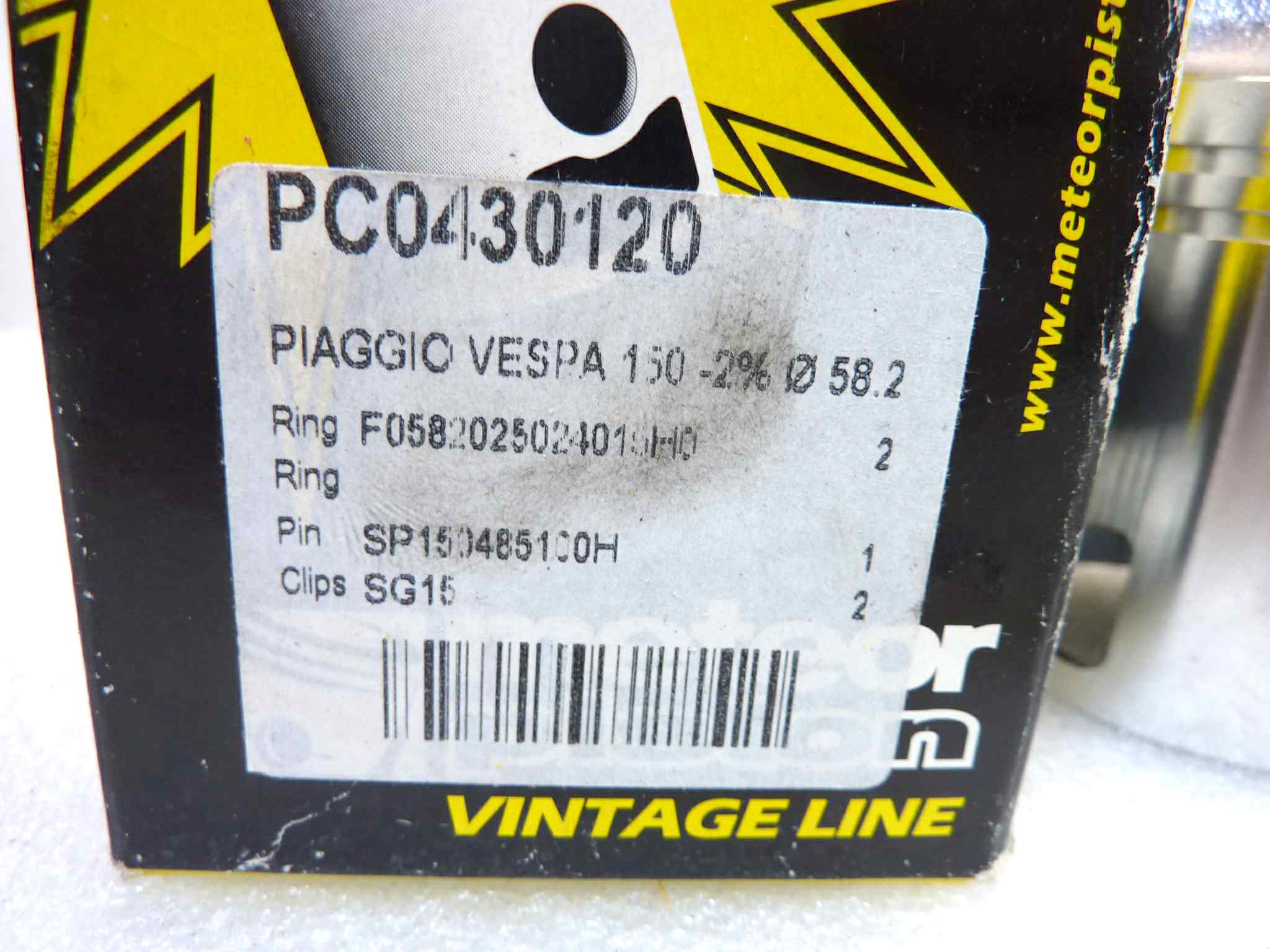 Pistone Piaggio Vespa 150 -2% Meteor diametro 58,2 cod PC 0430120 NUOVO Fondo di magazzino, VEDI FOTO, LEGGI DESCRIZIONE - immagine 2