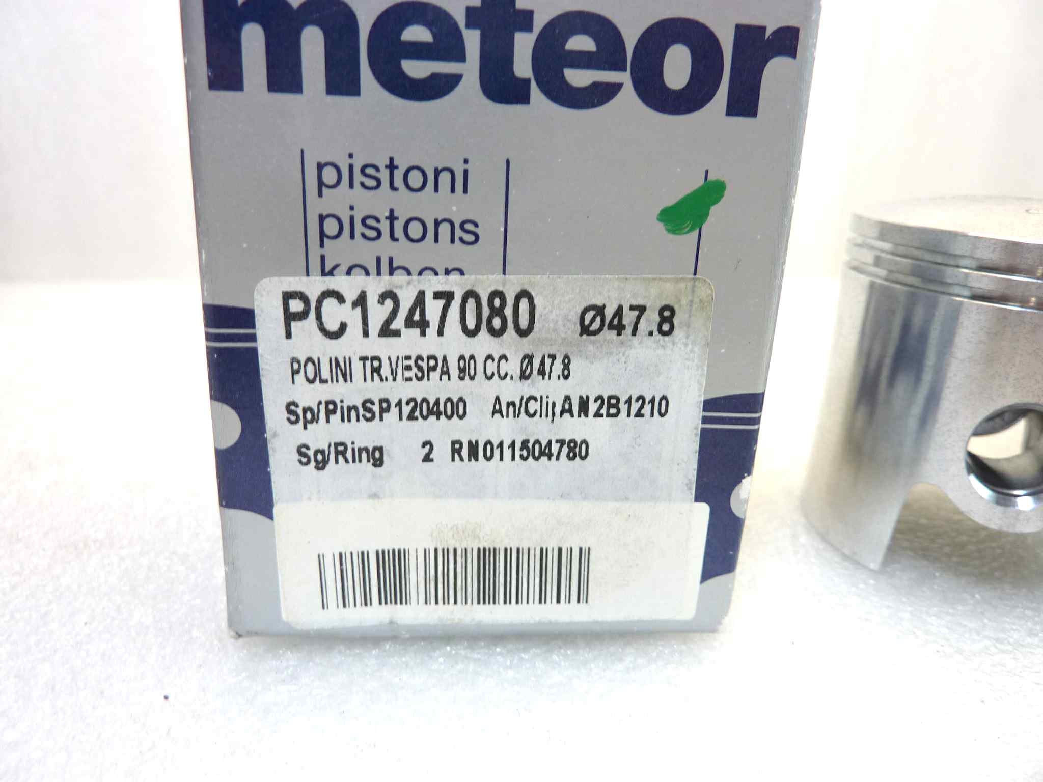 Pistone Polini trasf Vespa 90 cc Meteor diametro 47,8 cod PC 1247080 NUOVO Fondo di magazzino, VEDI FOTO, LEGGI DESCRIZIONE - immagine 2