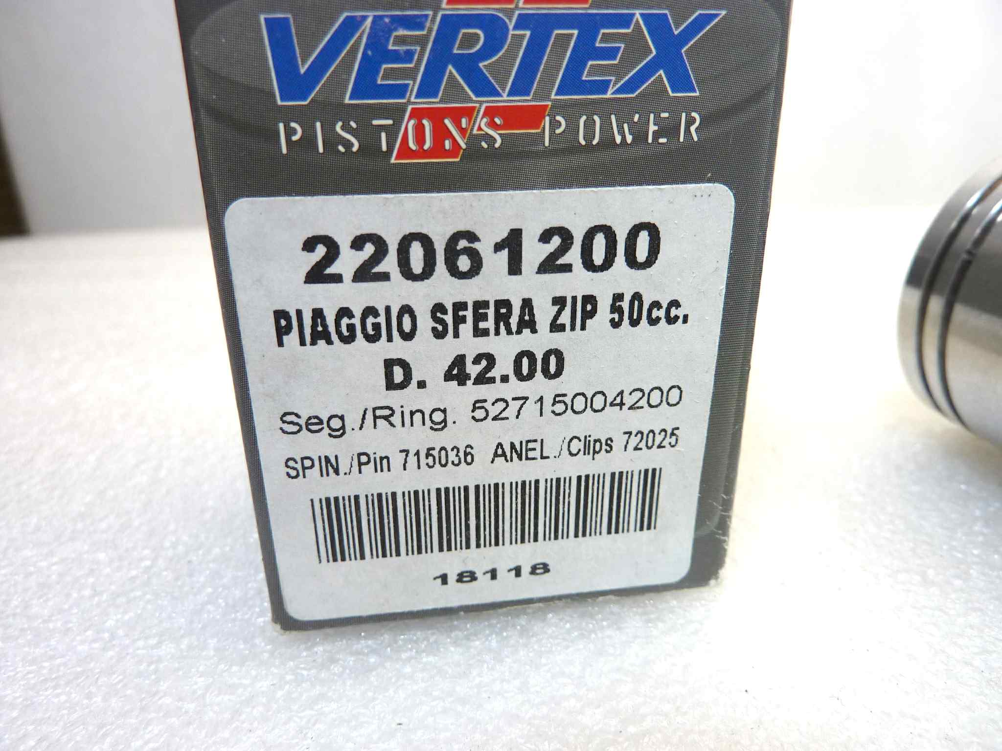 Pistone Piaggio Sfera Zip Vertex diametro 42 cod 22061200 NUOVO Fondo di magazzino, VEDI FOTO, LEGGI DESCRIZIONE - immagine 10
