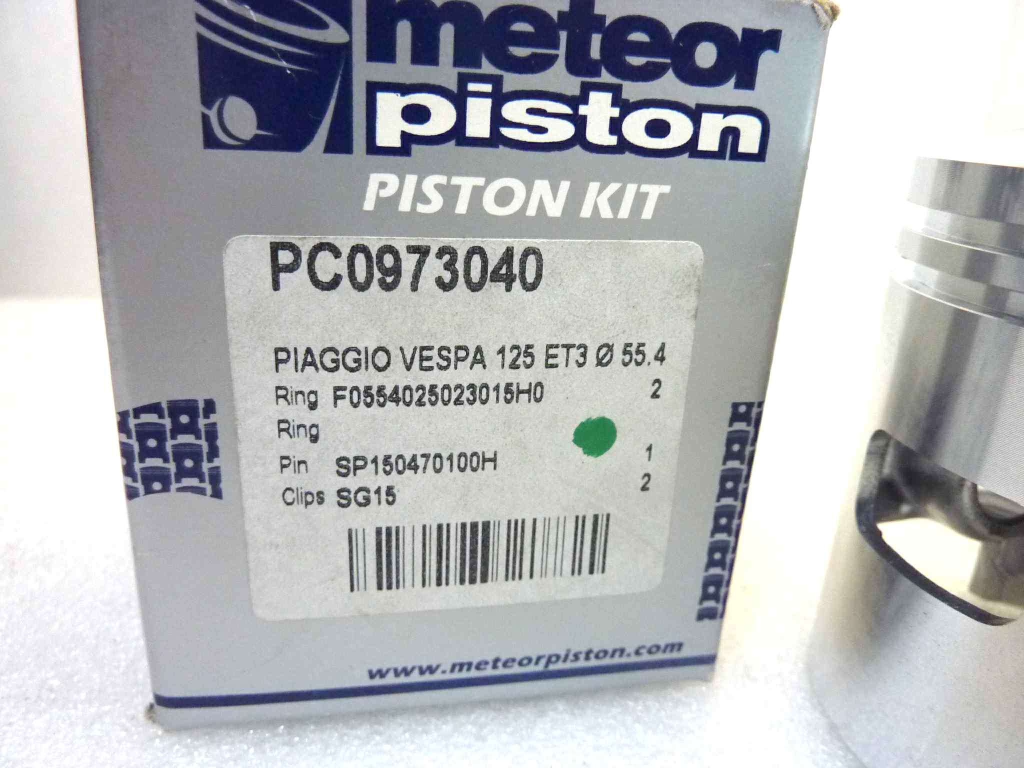 Pistone Piaggio Vespa 125 ET 3 Meteor diametro 55,4 cod PC 0973040 NUOVO Fondo di magazzino, VEDI FOTO, LEGGI DESCRIZIONE - immagine 2