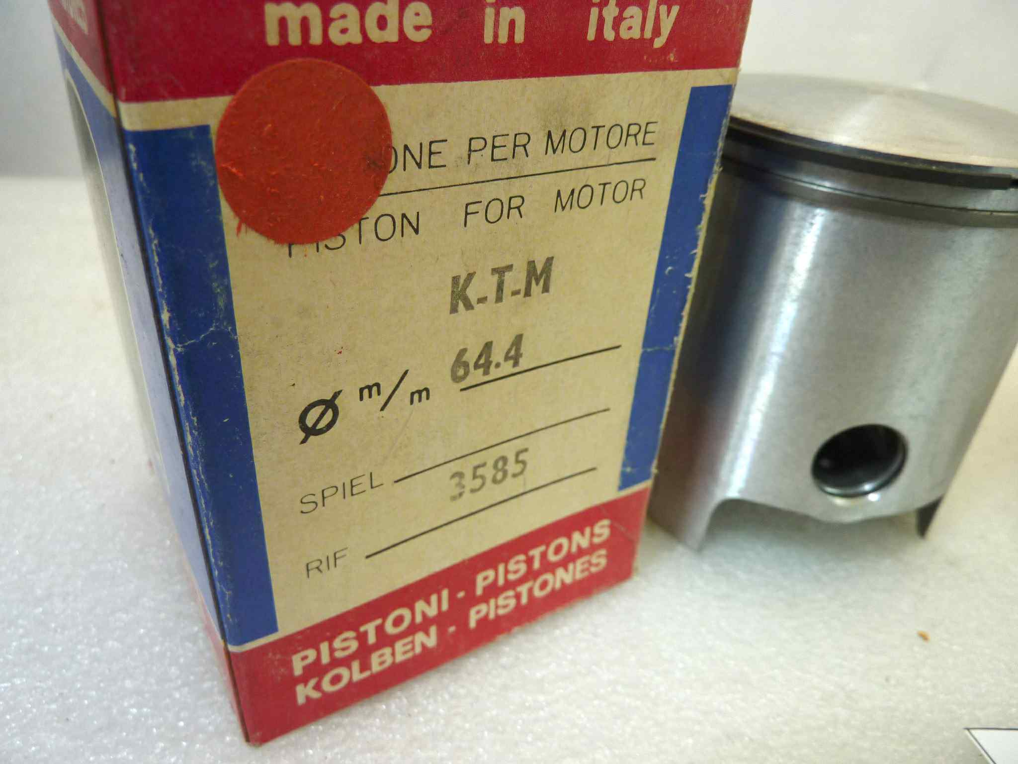 Pistone KTM Asso Werke diametro 64,4 cod 3585 NUOVO Fondo di magazzino, VEDI FOTO, LEGGI DESCRIZIONE - immagine 2