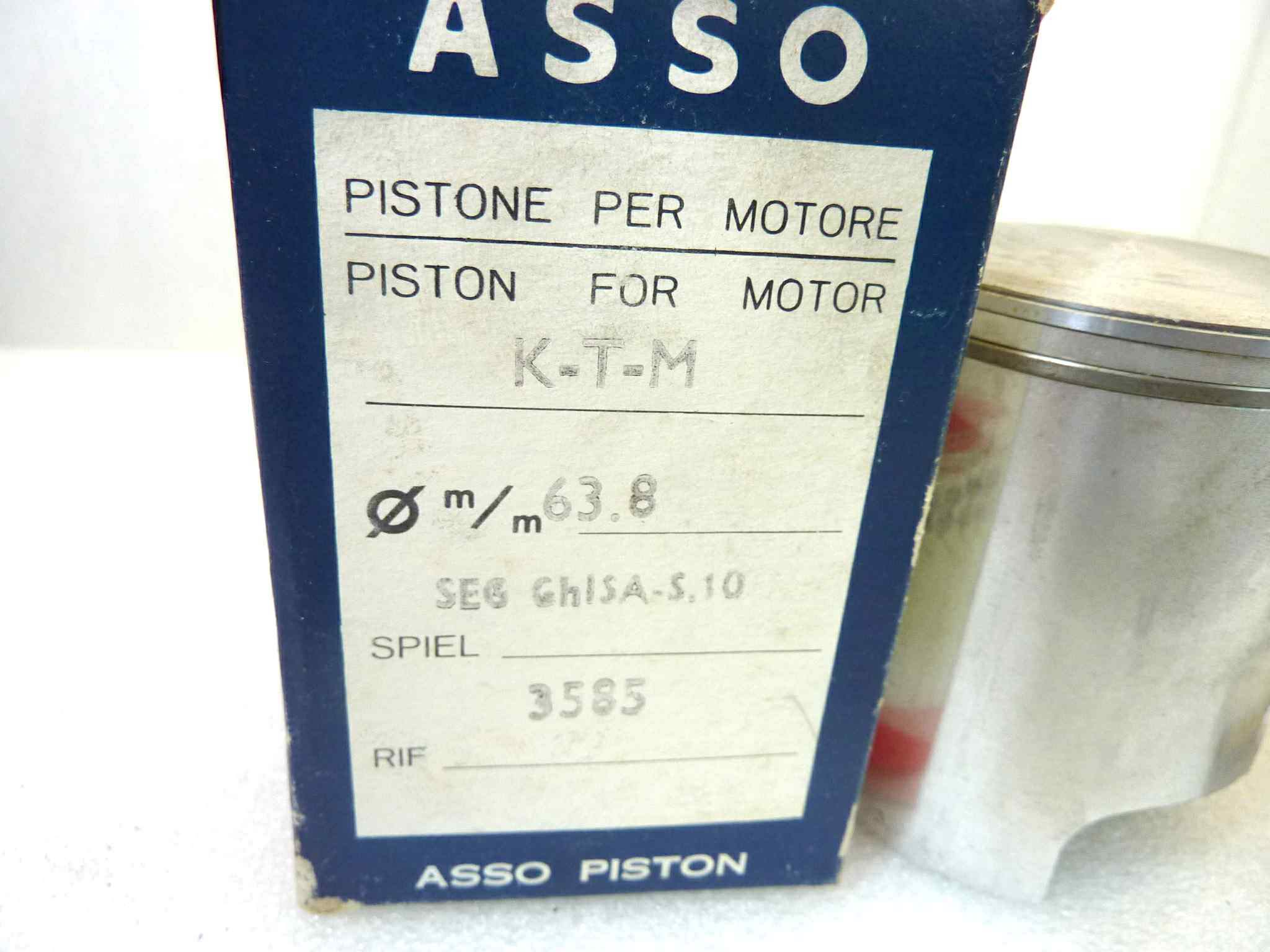 Pistone KTM Asso diametro 63,8 cod 3585 NUOVO Fondo di magazzino, VEDI FOTO, LEGGI DESCRIZIONE - immagine 2