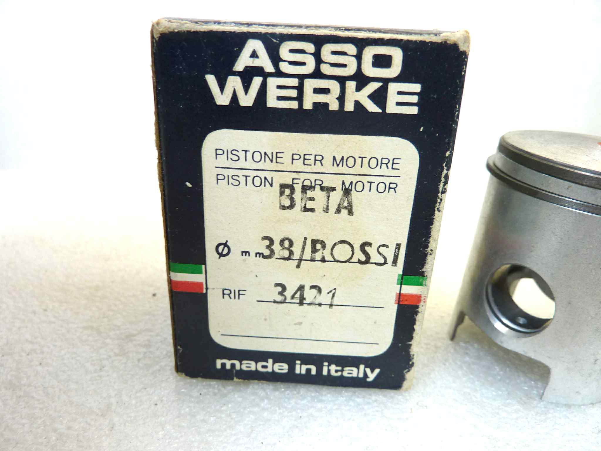 Pistone Beta Asso Werke diametro 38 (rossi) cod 3421 NUOVO Fondo di magazzino, VEDI FOTO, LEGGI DESCRIZIONE - immagine 2