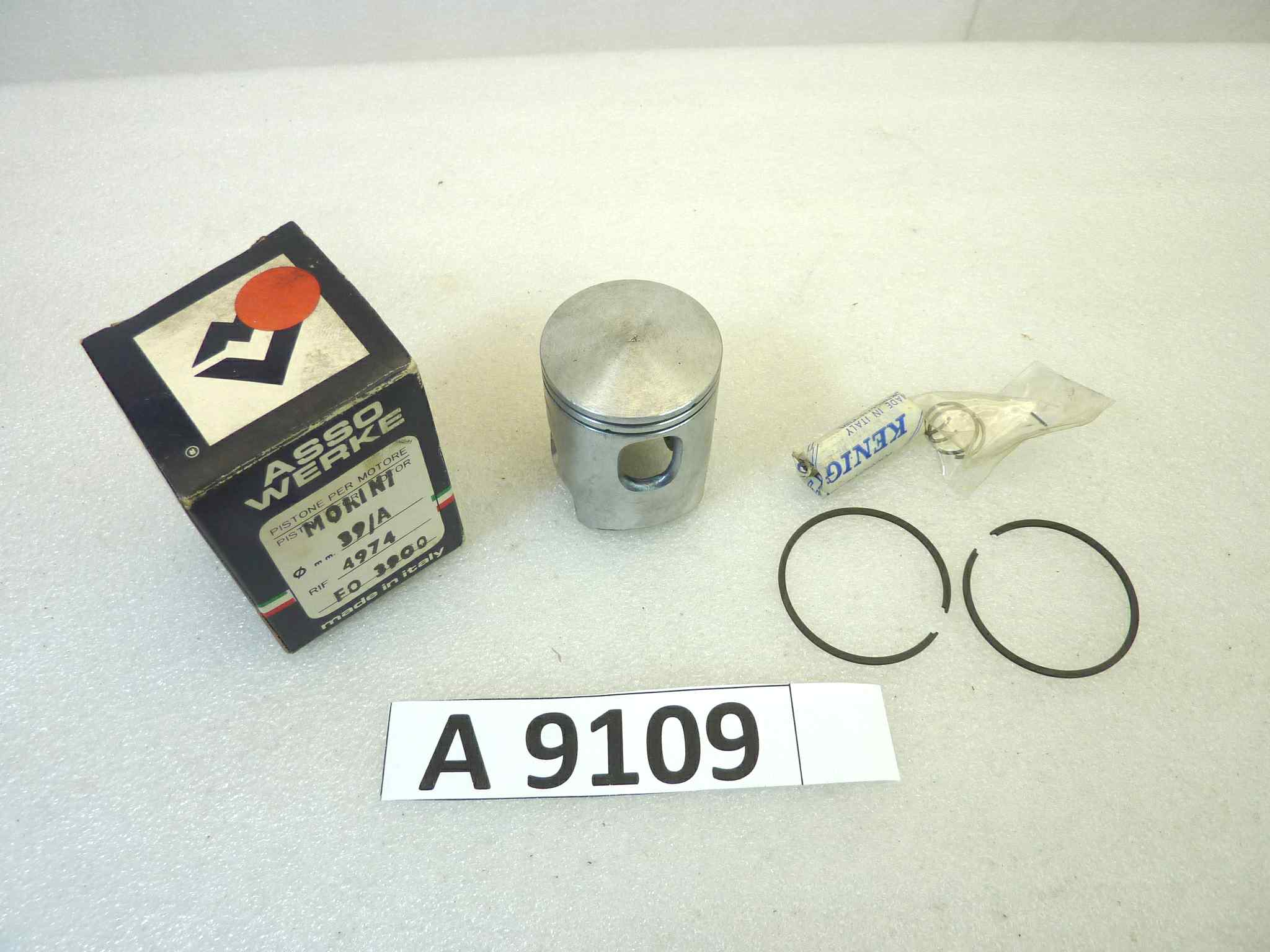 Pistone Morini Asso Werke diametro 39 A cod 4974 NUOVO Fondo di magazzino, VEDI FOTO, LEGGI DESCRIZIONE
