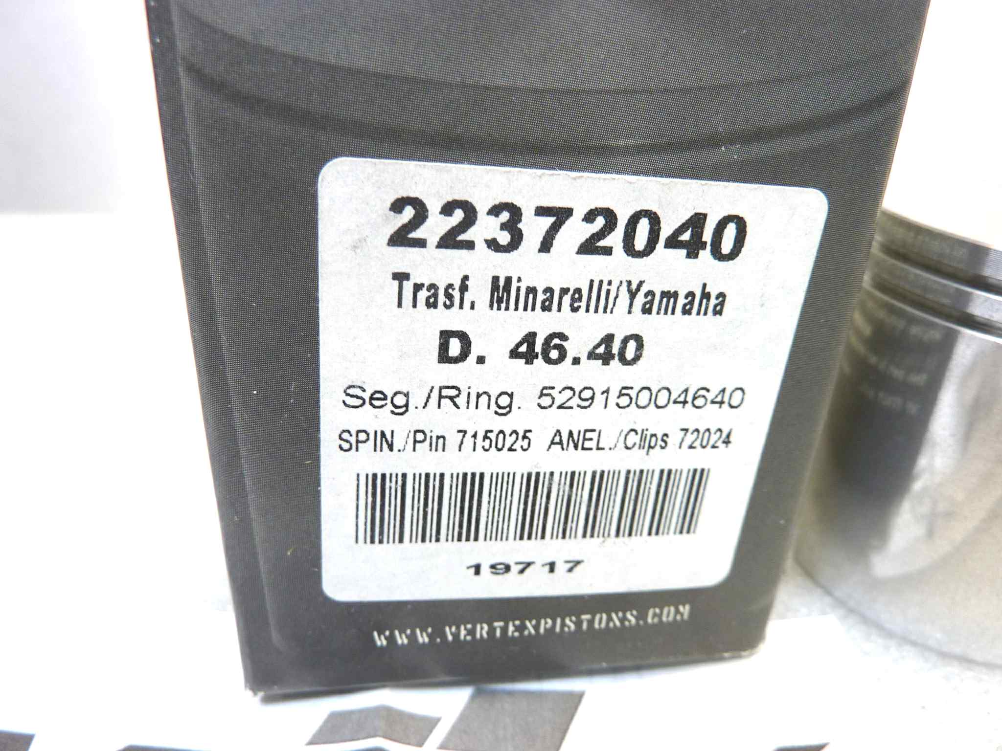 Pistone Minarelli trasf. Yamaha Vertex diametro 46,4 cod 22372040 NUOVO Fondo di magazzino, VEDI FOTO, LEGGI DESCRIZIONE - immagine 2
