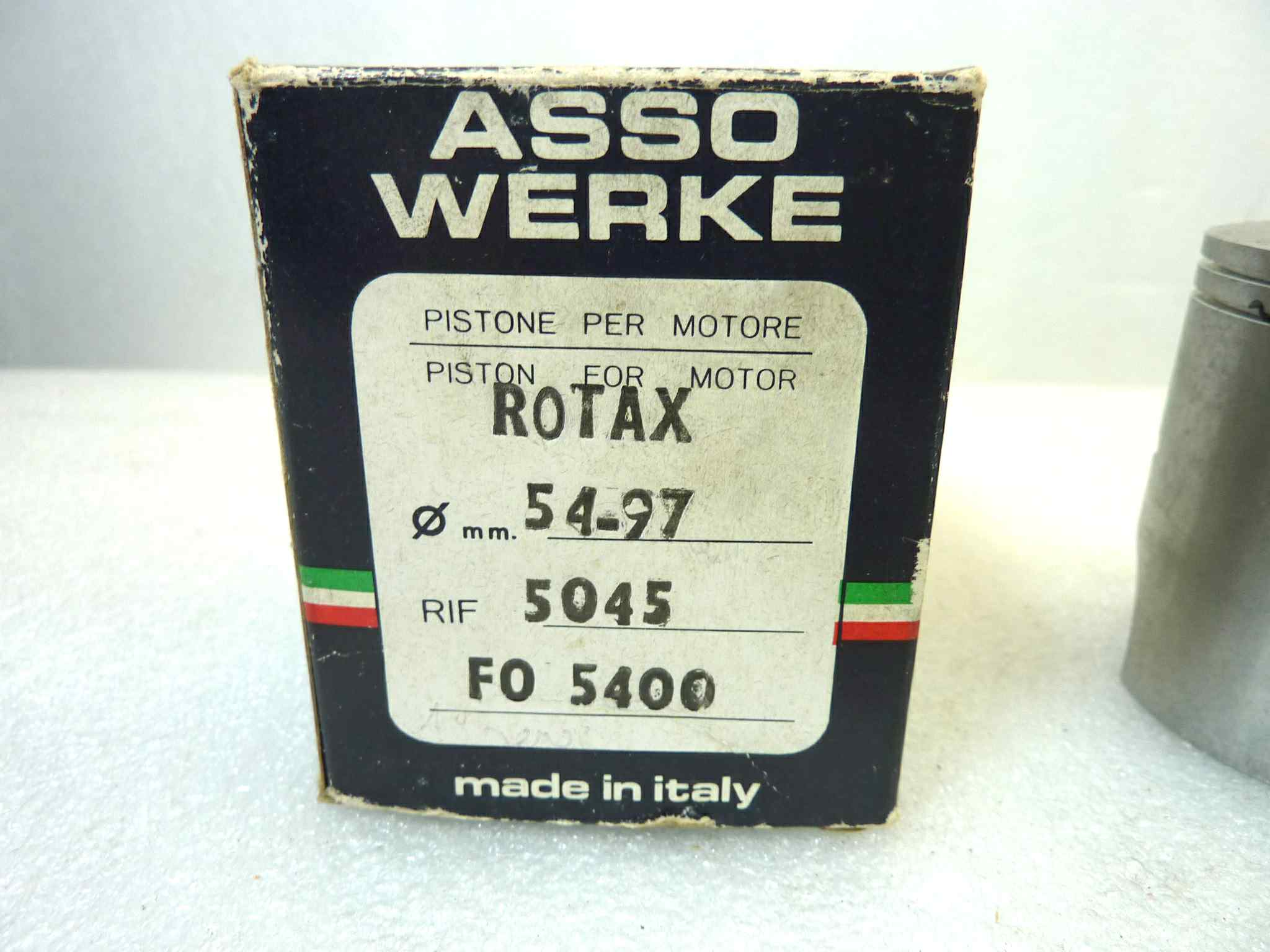 Pistone Rotax Asso Werke diametro 54-97 cod 5045 FO5400 no fasce no seeger NUOVO Fondo di magazzino, VEDI FOTO, LEGGI DESCRIZIONE - immagine 2