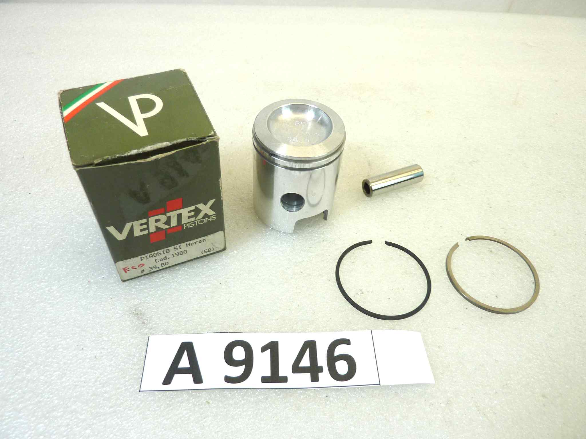 Pistone Ciao Piaggio Vertex diametro 39,8 (spin 10) no seeger cod 1980 NUOVO Fondo di magazzino, VEDI FOTO, LEGGI DESCRIZIONE