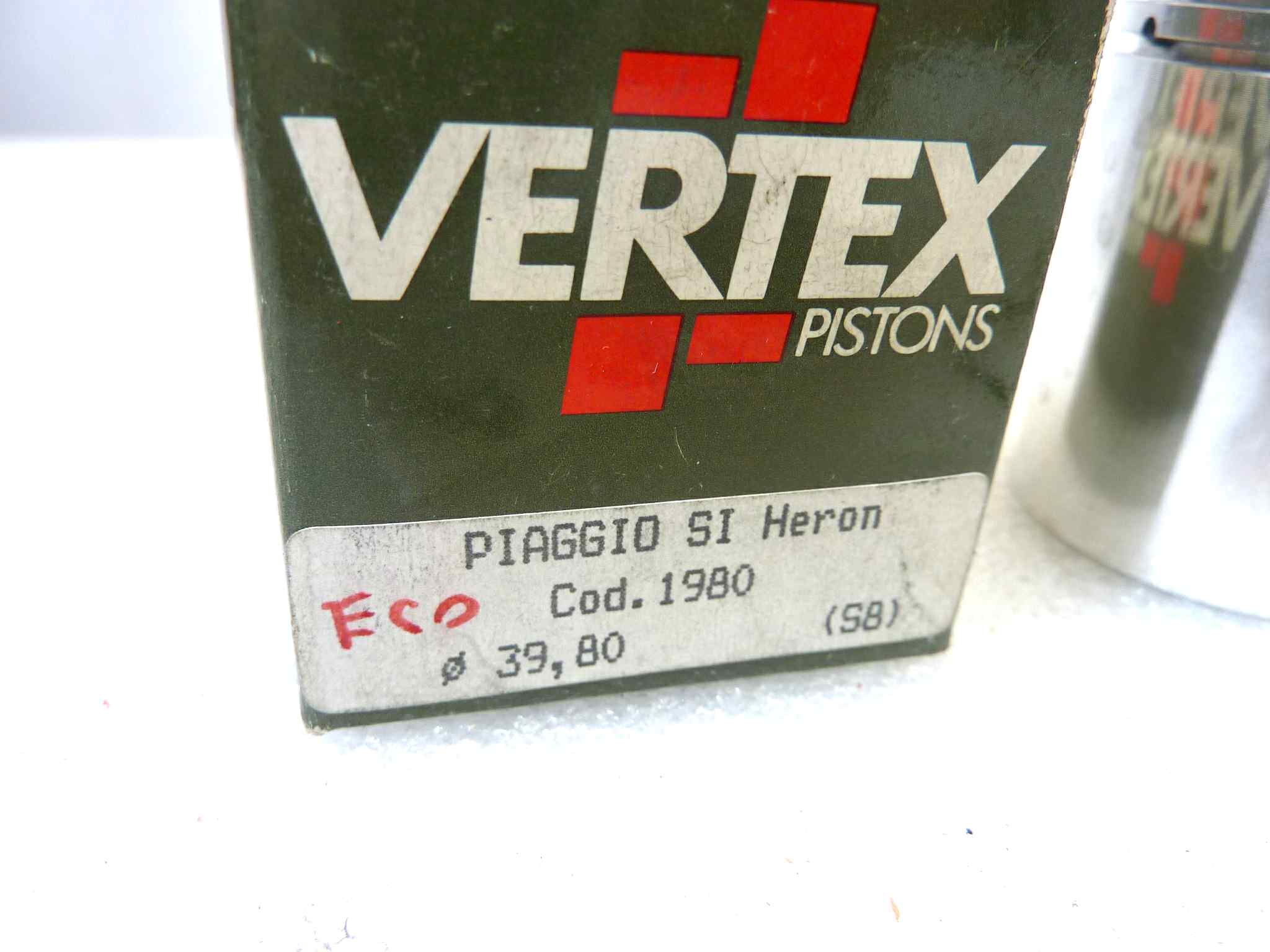 Pistone Ciao Piaggio Vertex diametro 39,8 (spin 10) no seeger cod 1980 NUOVO Fondo di magazzino, VEDI FOTO, LEGGI DESCRIZIONE - immagine 2