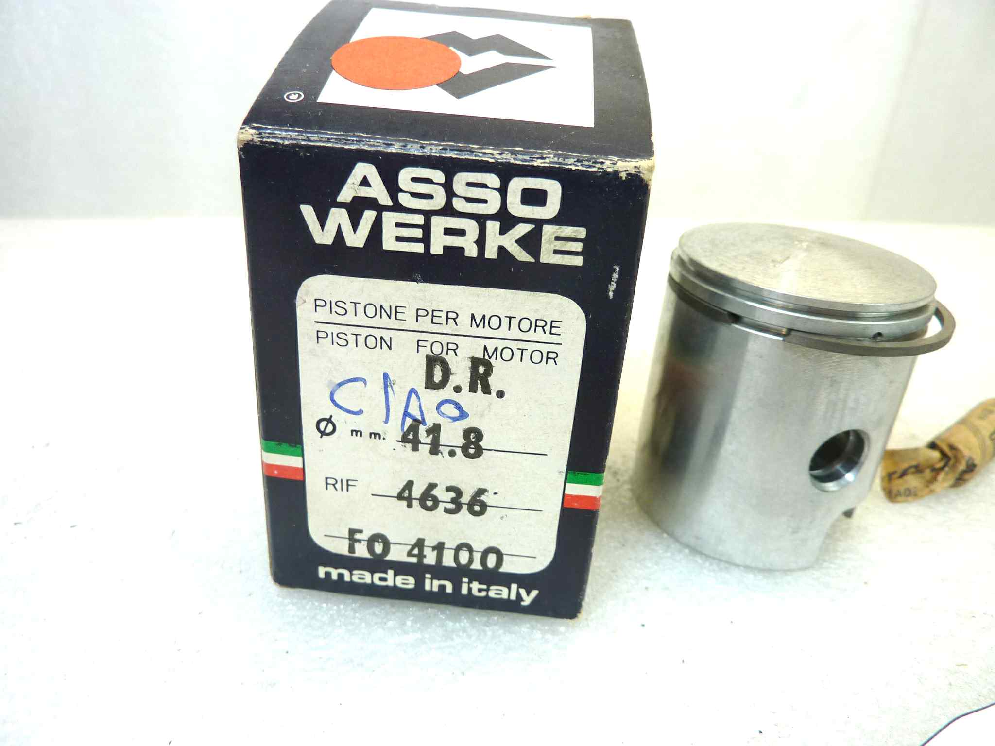 Pistone DR Asso Werke diametro 41,8 cod 4636 NUOVO Fondo di magazzino, VEDI FOTO, LEGGI DESCRIZIONE - immagine 2