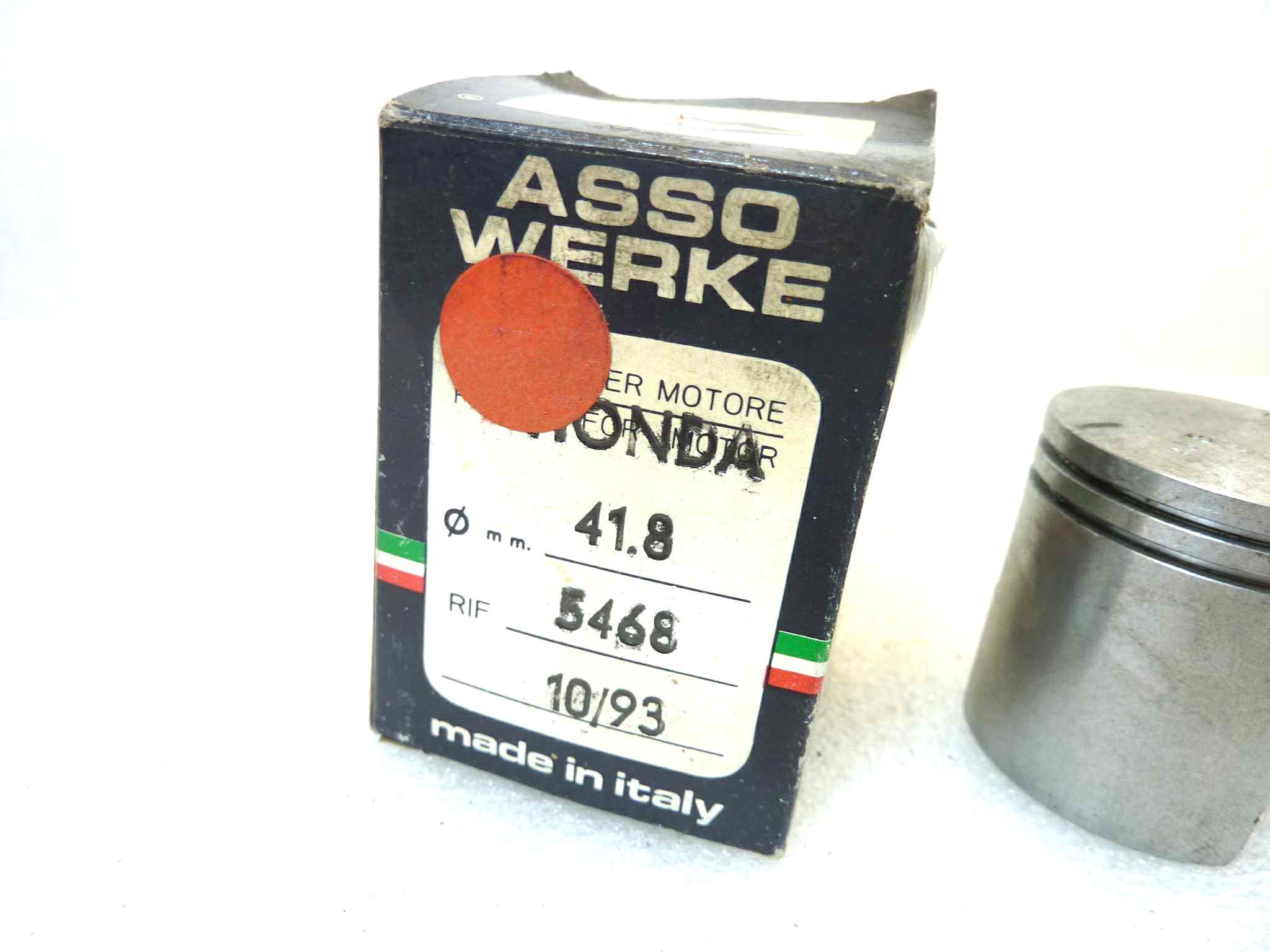 Pistone Honda Asso Werke diametro 41,8 cod 5468 NUOVO Fondo di magazzino, VEDI FOTO, LEGGI DESCRIZIONE - immagine 2