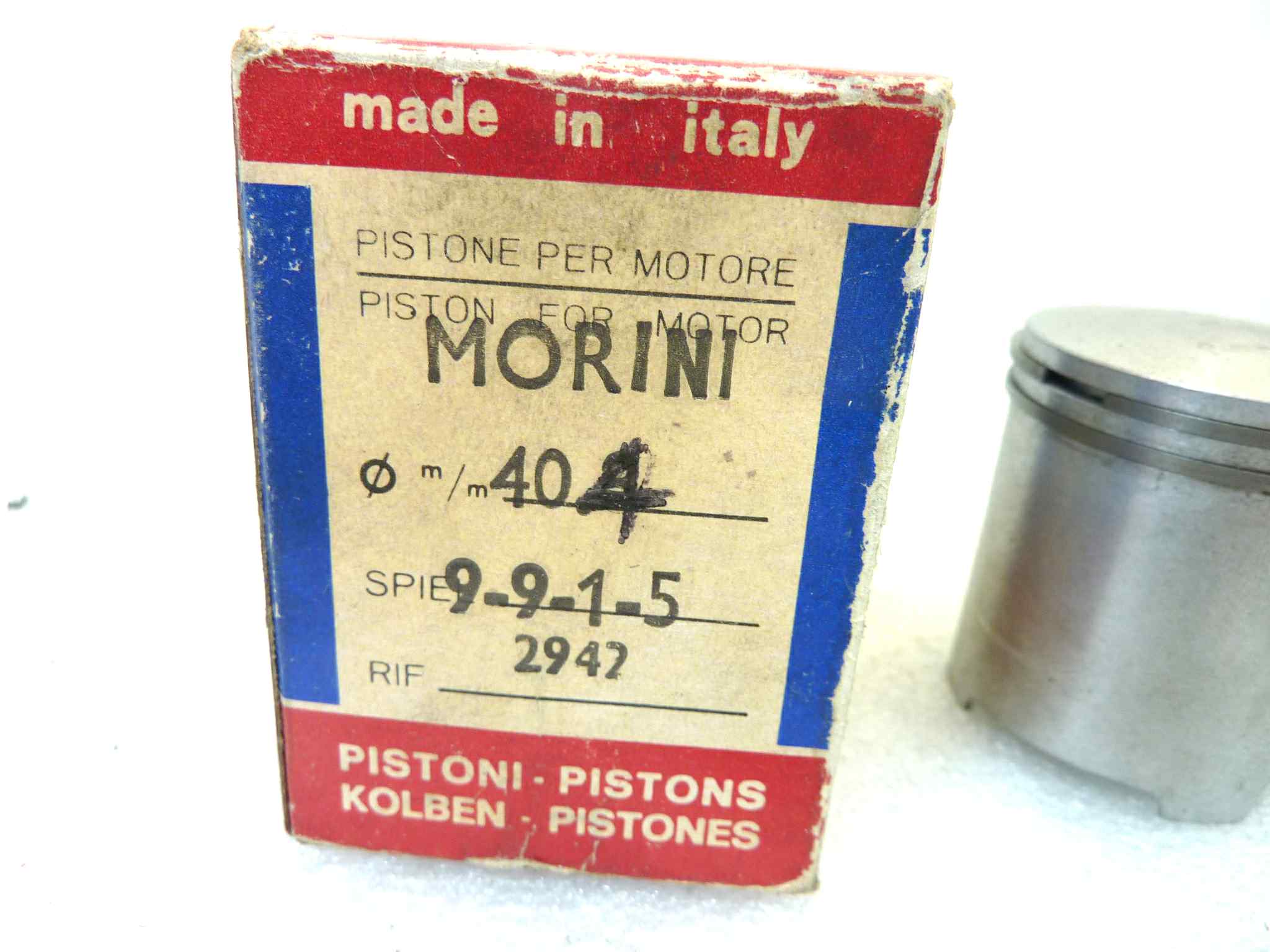 Pistone Morini Asso Werke diametro 40,4 cod 2942 NUOVO Fondo di magazzino, VEDI FOTO, LEGGI DESCRIZIONE - immagine 2