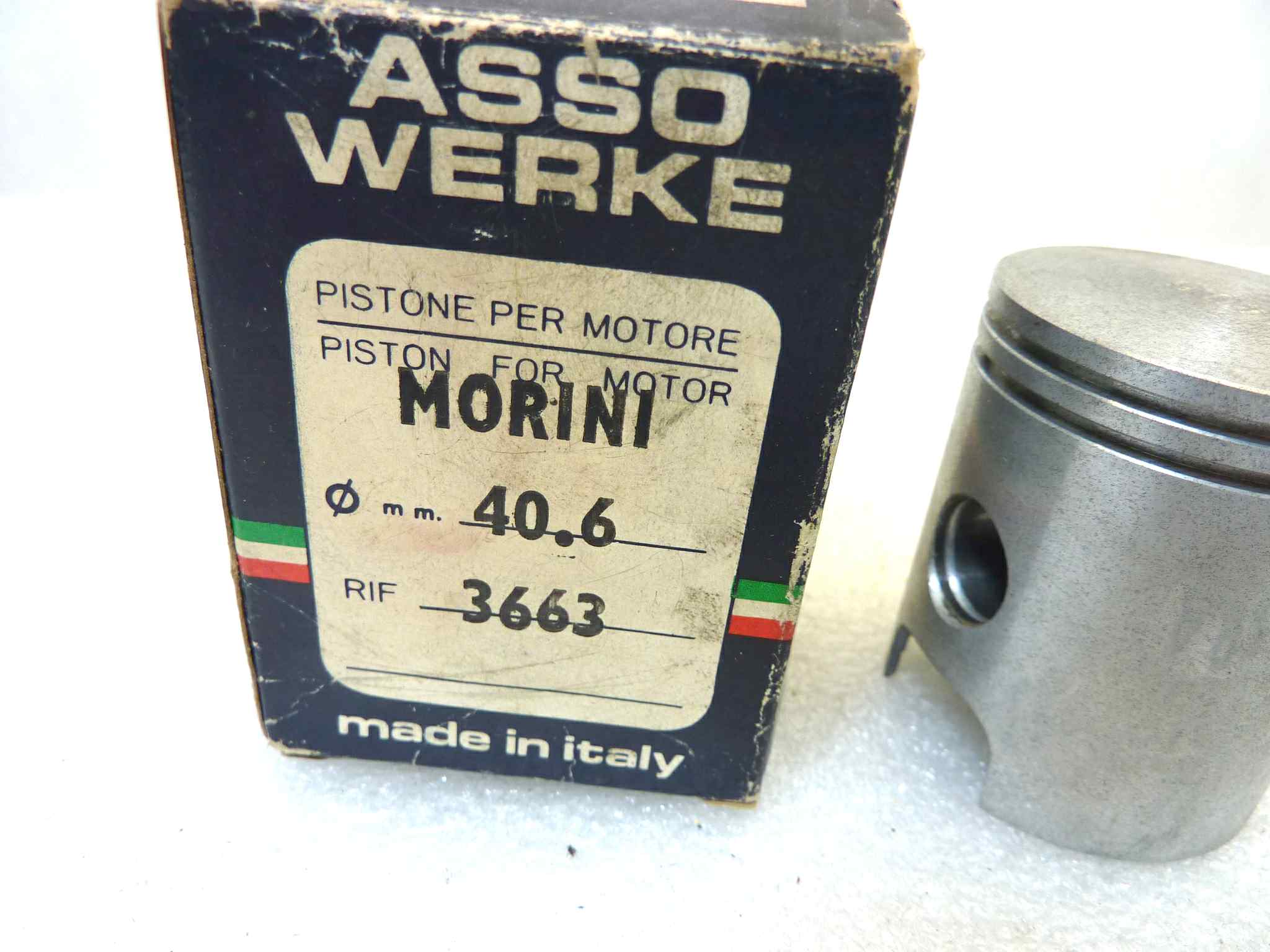 Pistone Morini Asso Werke diametro 40,6 cod 3663 NUOVO Fondo di magazzino, VEDI FOTO, LEGGI DESCRIZIONE - immagine 2