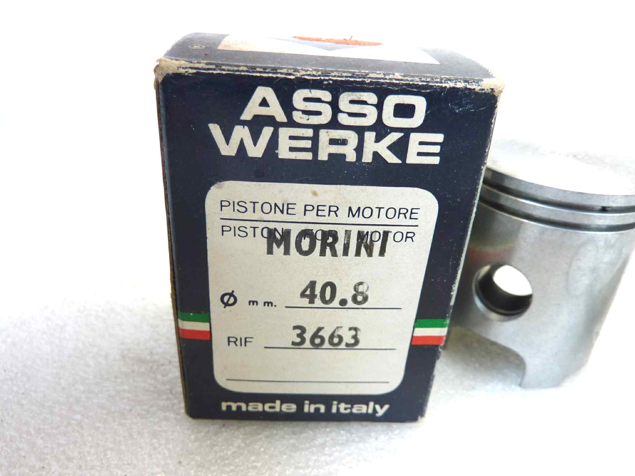 Pistone Morini Asso Werke diametro 40,8 cod 3663 NUOVO Fondo di magazzino, VEDI FOTO, LEGGI DESCRIZIONE - immagine 2