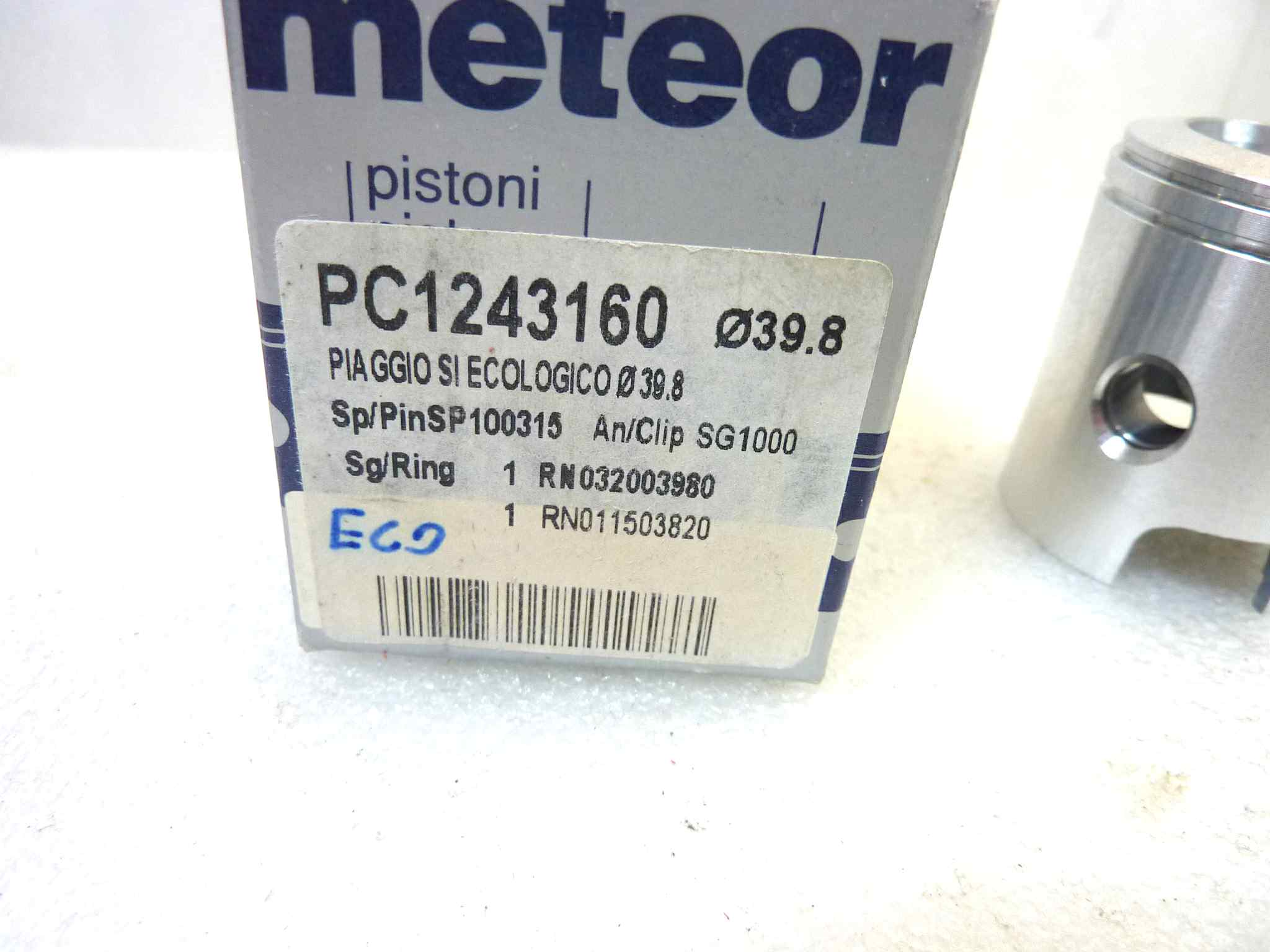 Pistone Piaggio Si Eco Meteor diametro 39,8 cod PC 1243160 no seeger NUOVO Fondo di magazzino, VEDI FOTO, LEGGI DESCRIZIONE - immagine 2