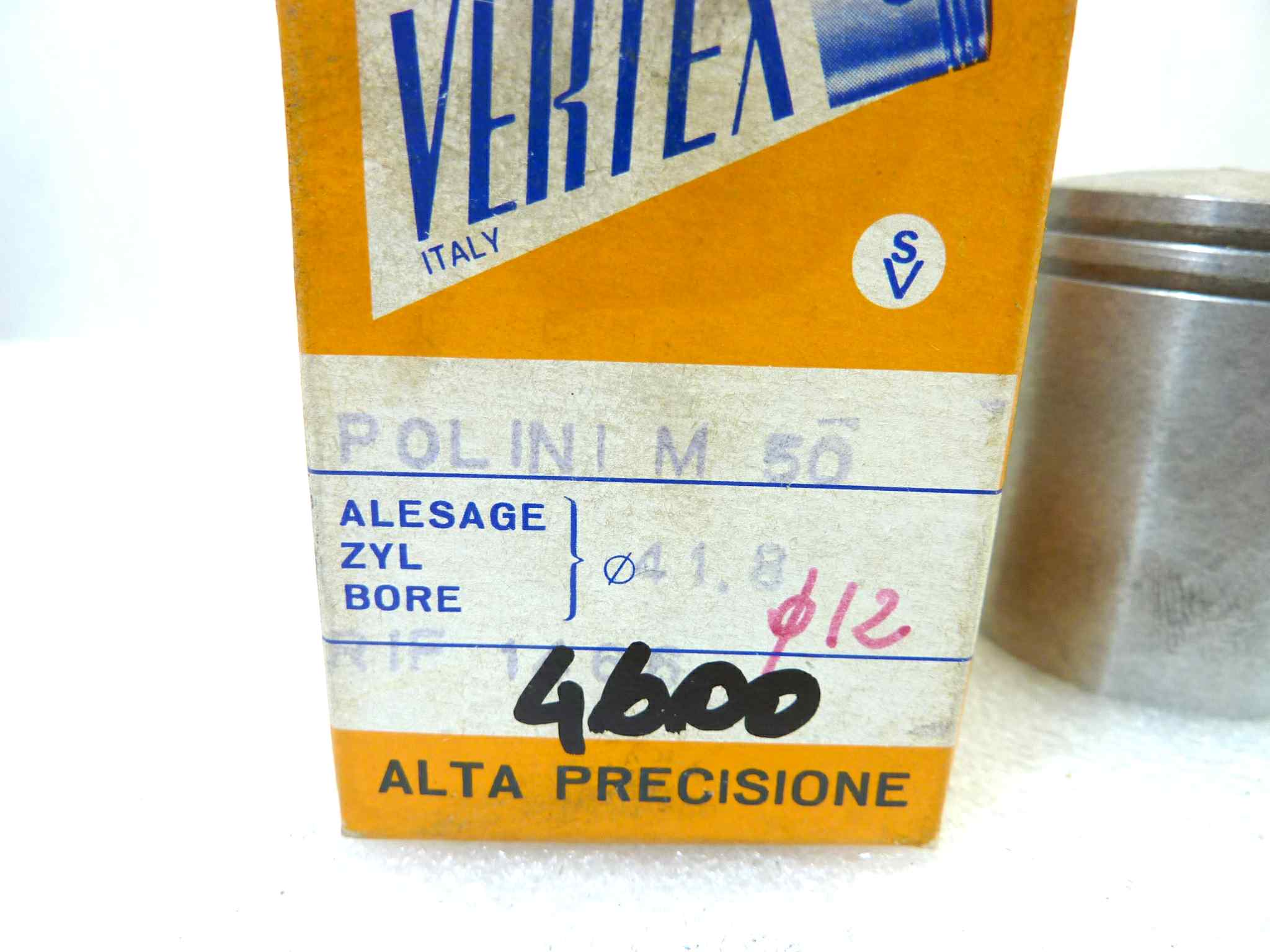Pistone Polini M50 Vertex diametro 41,8 (spin 12) cod 4600 o 1466 NUOVO Fondo di magazzino, VEDI FOTO, LEGGI DESCRIZIONE - immagine 2