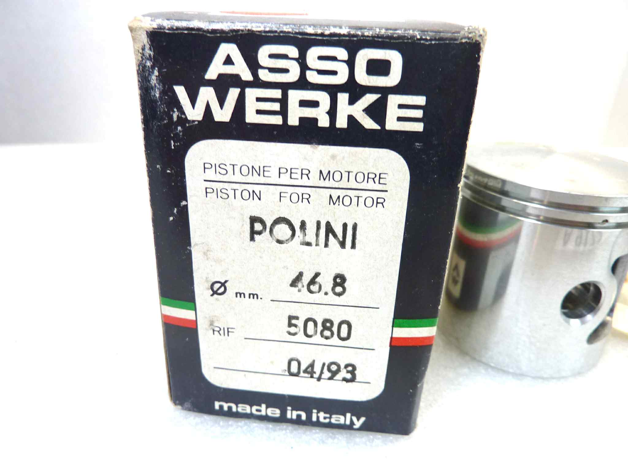 Pistone Polini Ciao Asso Werke diametro 46,8 (spin 10) cod 5080 NUOVO Fondo di magazzino, VEDI FOTO, LEGGI DESCRIZIONE - immagine 2