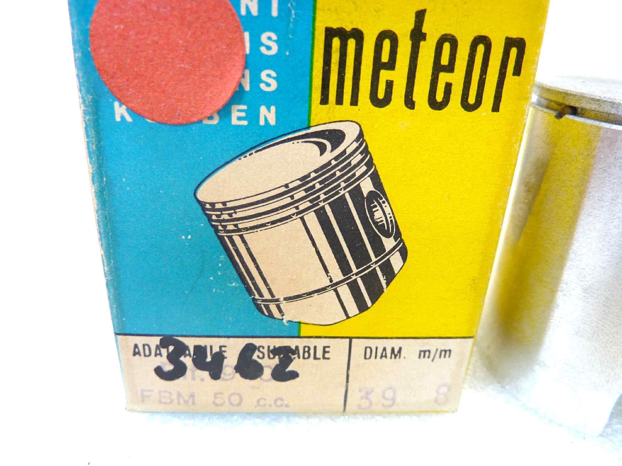 Pistone FBM 50cc Meteor diametro 39,8 cod 3462 NUOVO Fondo di magazzino, VEDI FOTO, LEGGI DESCRIZIONE - immagine 2