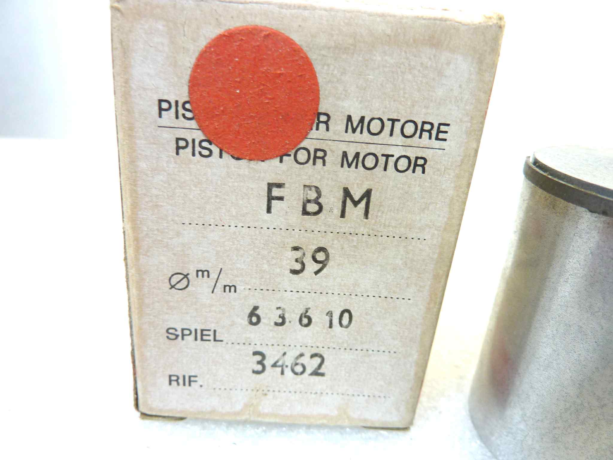 Pistone FBM Asso diametro 39 cod 3462 NUOVO Fondo di magazzino, VEDI FOTO, LEGGI DESCRIZIONE - immagine 2