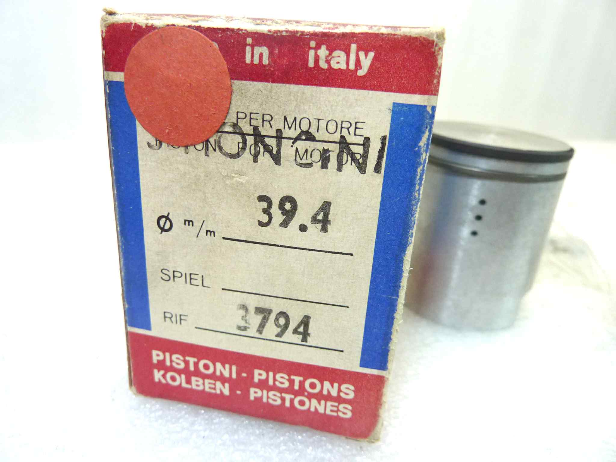 Pistone Simonin Asso Werke diametro 39,4 cod 3794 NUOVO Fondo di magazzino, VEDI FOTO, LEGGI DESCRIZIONE - immagine 2