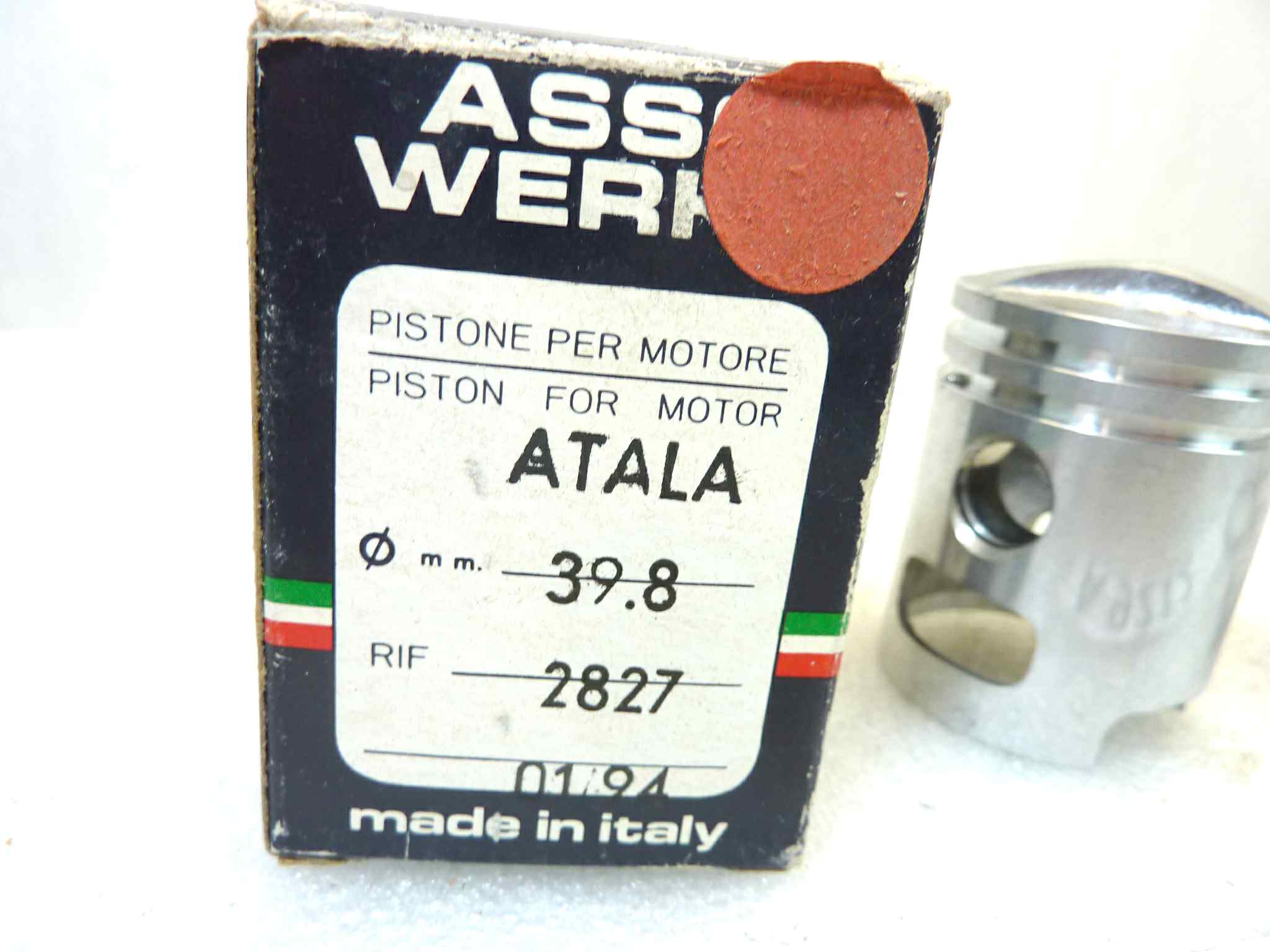 Pistone Atala Asso Werke diametro 39,8 cod 2827 NUOVO Fondo di magazzino, VEDI FOTO, LEGGI DESCRIZIONE - immagine 2