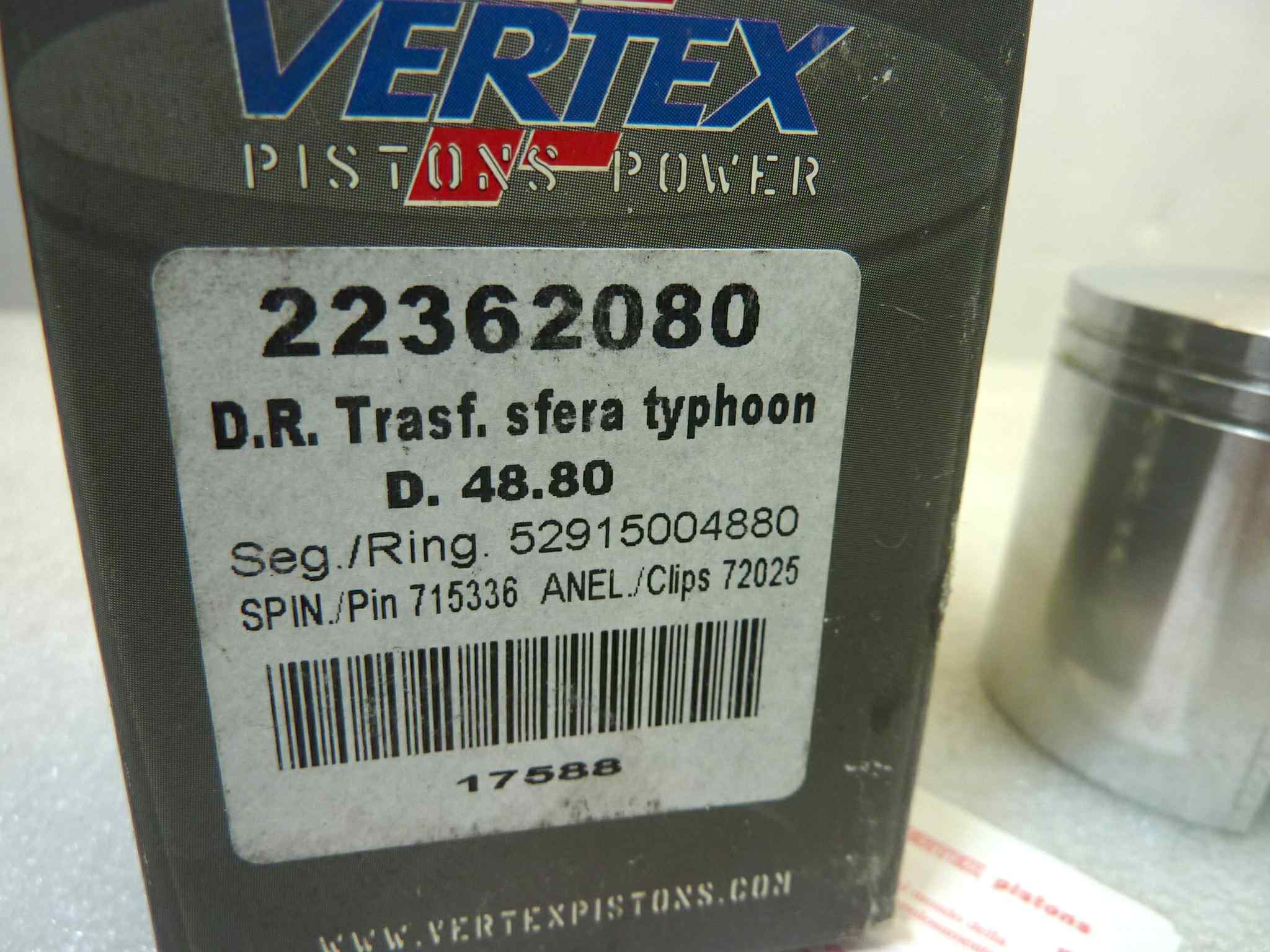 Pistone DR trasf. Sfera Typhoon Vertex diametro 48,8 cod 22362080 NUOVO Fondo di magazzino, VEDI FOTO, LEGGI DESCRIZIONE - immagine 2