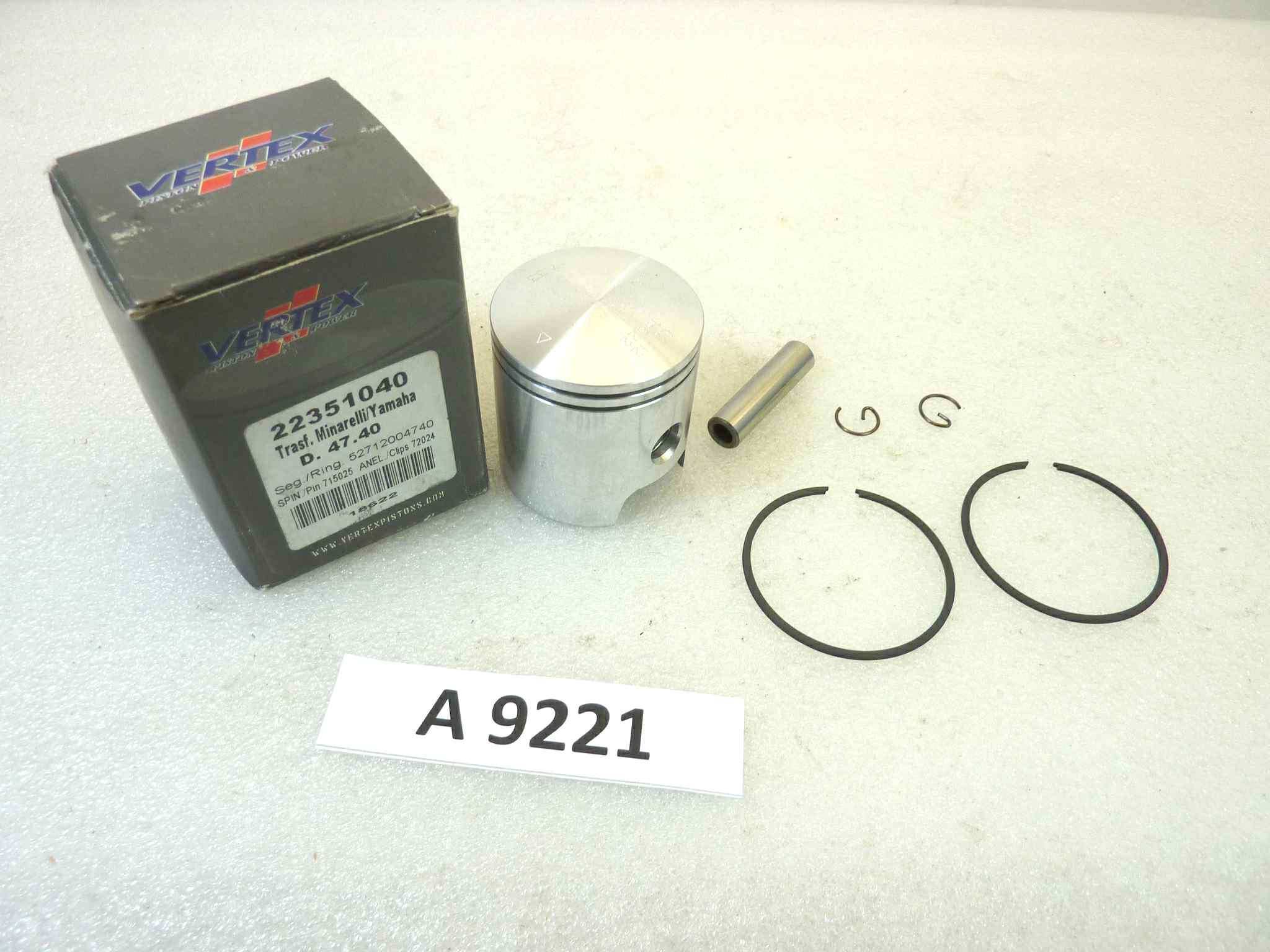 Pistone Minarelli trasf. Yamaha Vertex diametro 47,4 Monofascia cod 22351040 NUOVO Fondo di magazzino, VEDI FOTO, LEGGI DESCRIZIONE