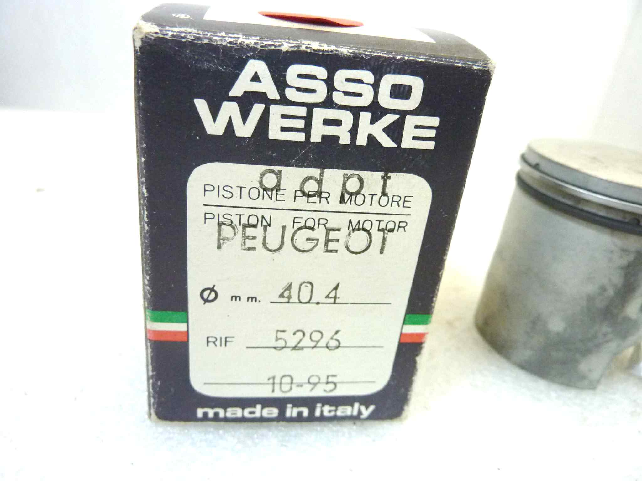 Pistone Peugeot Asso Werke diametro 40,4 cod 5296 NUOVO Fondo di magazzino, VEDI FOTO, LEGGI DESCRIZIONE - immagine 2