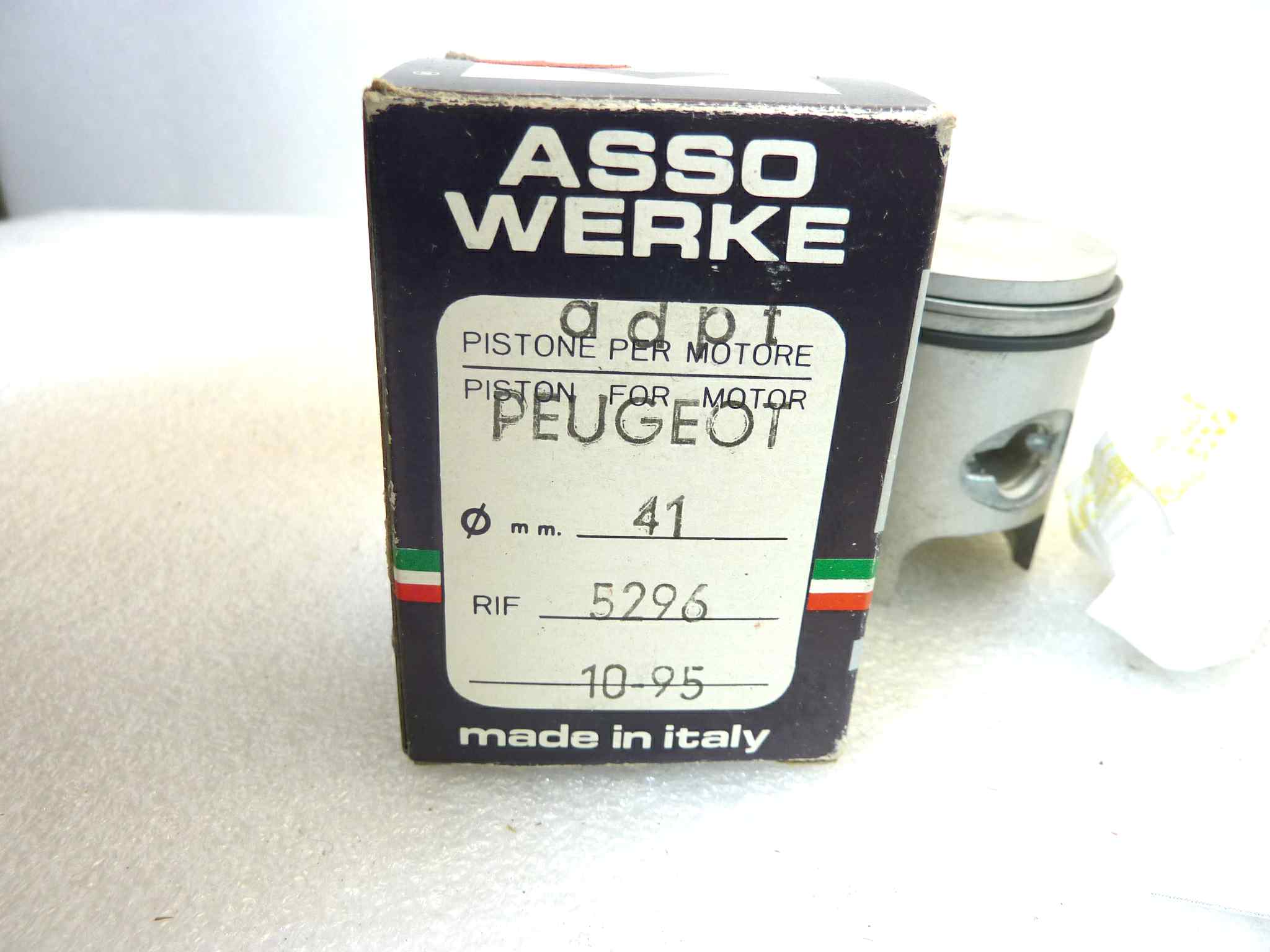 Pistone Peugeot Asso Werke diametro 41 cod 5296 NUOVO Fondo di magazzino, VEDI FOTO, LEGGI DESCRIZIONE - immagine 2