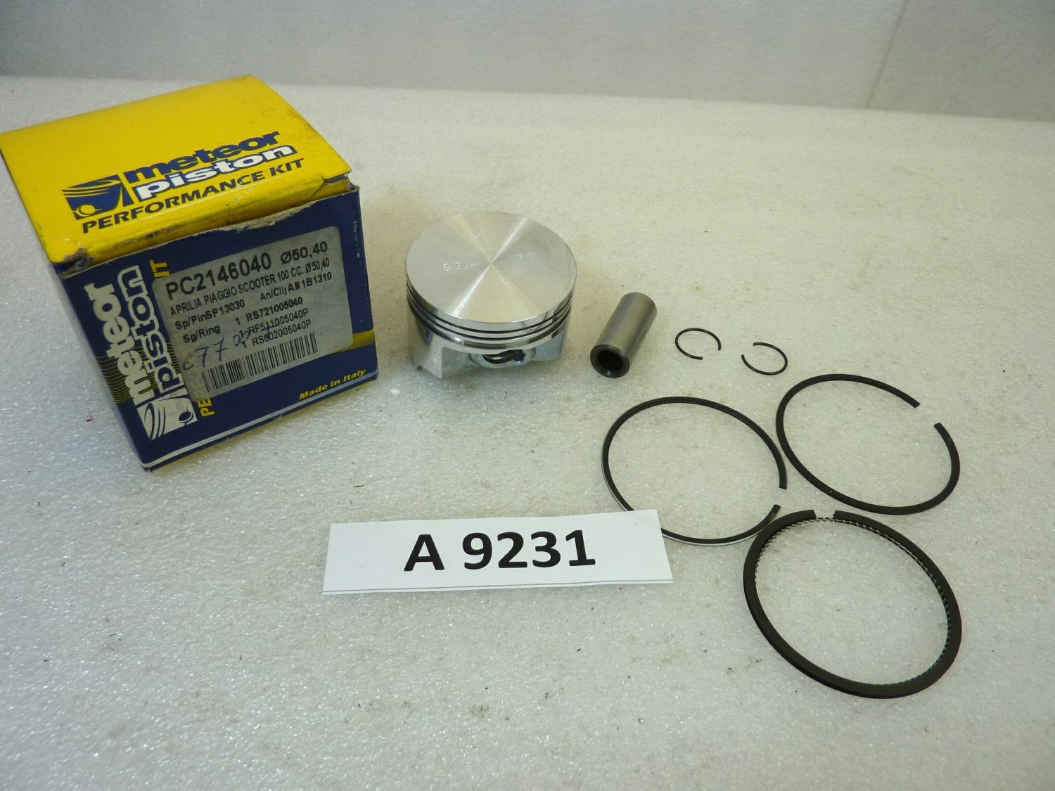 Pistone Aprilia 100 cc Meteor diametro 50,4 cod PC2146040 NUOVO Fondo di magazzino, VEDI FOTO, LEGGI DESCRIZIONE