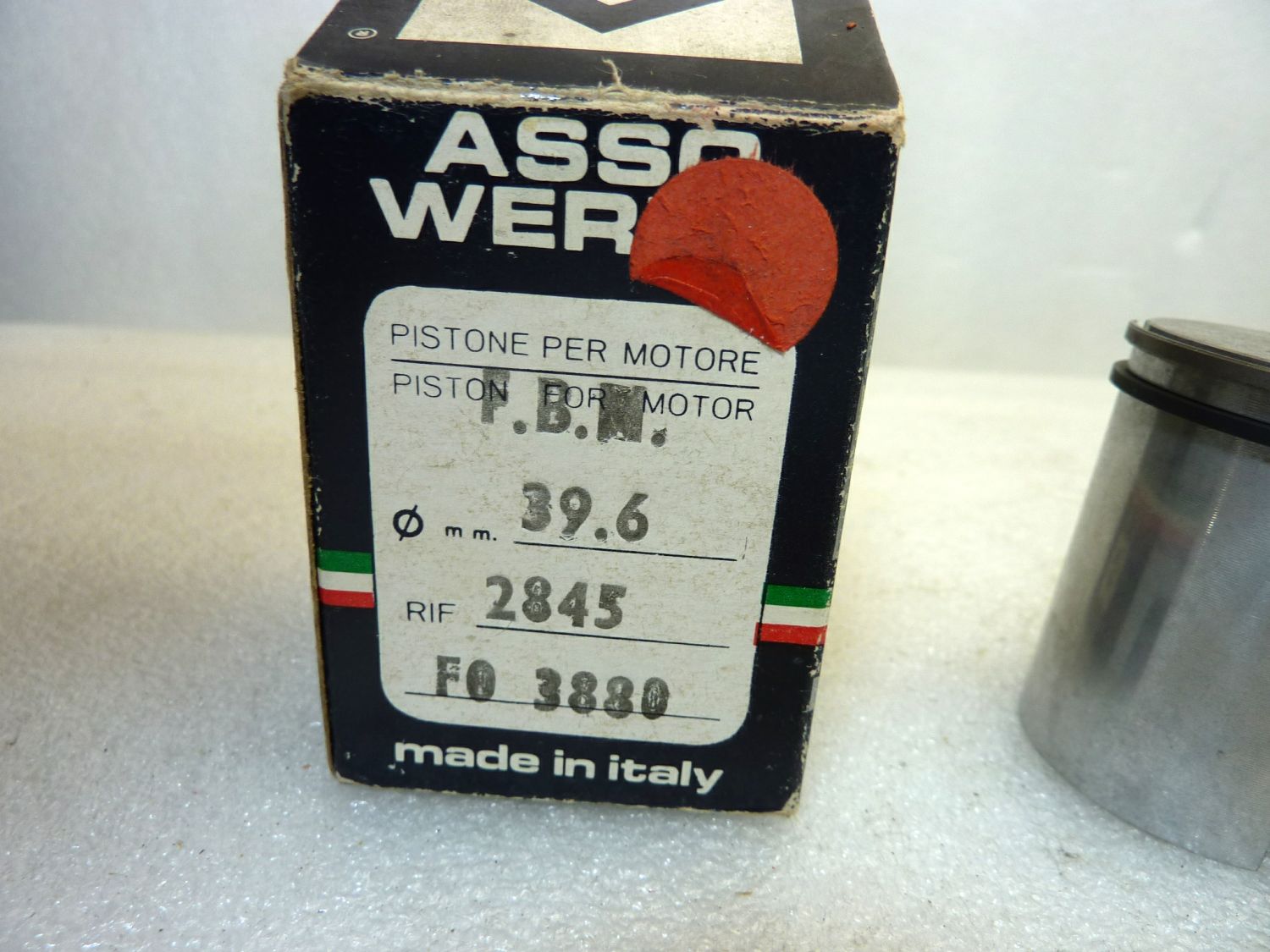 Pistone FBM Asso diametro 39,6 cod 2845 NUOVO Fondo di magazzino, VEDI FOTO, LEGGI DESCRIZIONE - immagine 2