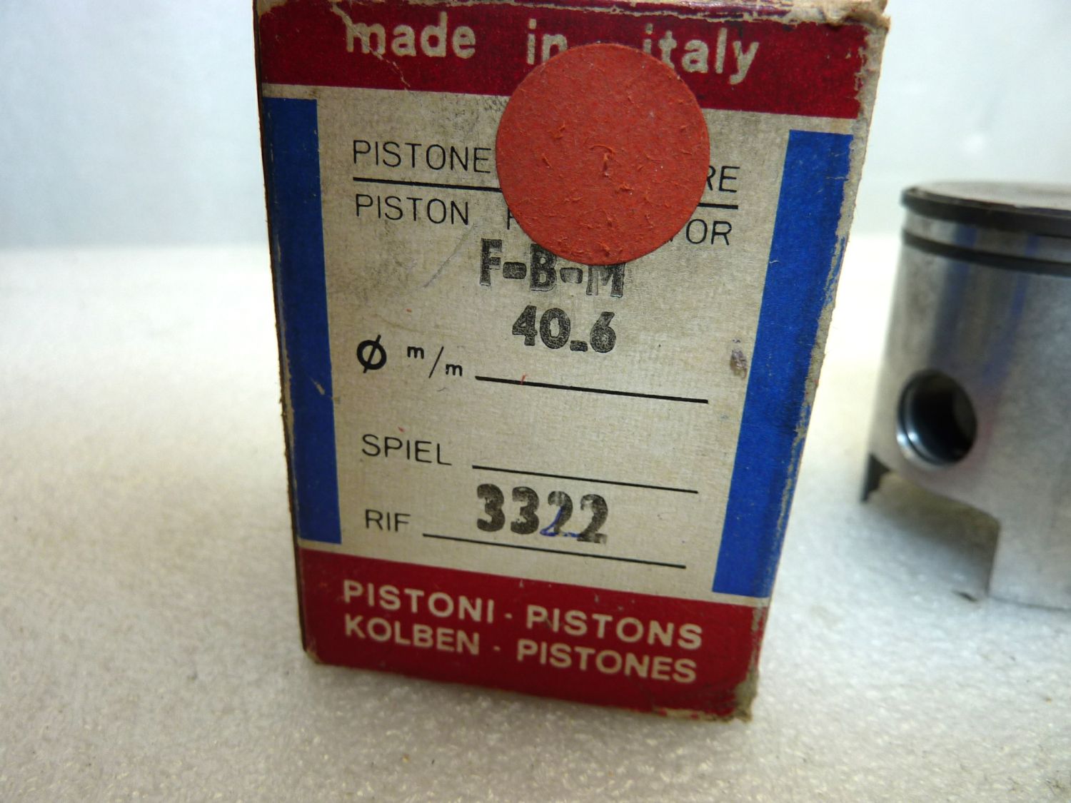 Pistone FBM Asso Werke diametro 40,6 cod 3322 NUOVO Fondo di magazzino, VEDI FOTO, LEGGI DESCRIZIONE - immagine 2