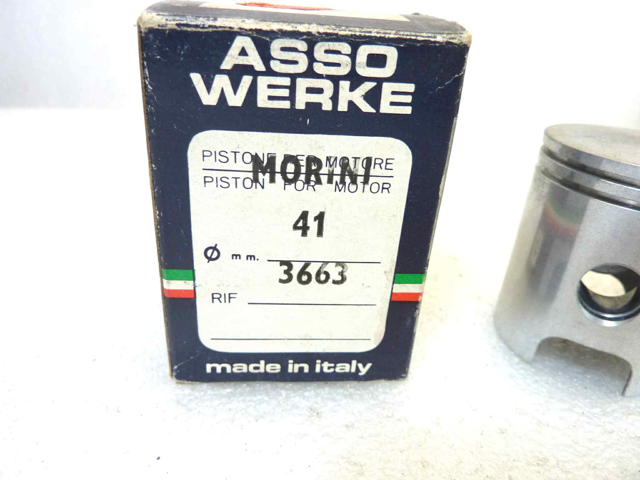 Pistone Morini Asso Werke diametro 41 cod 3663 NUOVO Fondo di magazzino, VEDI FOTO, LEGGI DESCRIZIONE - immagine 2