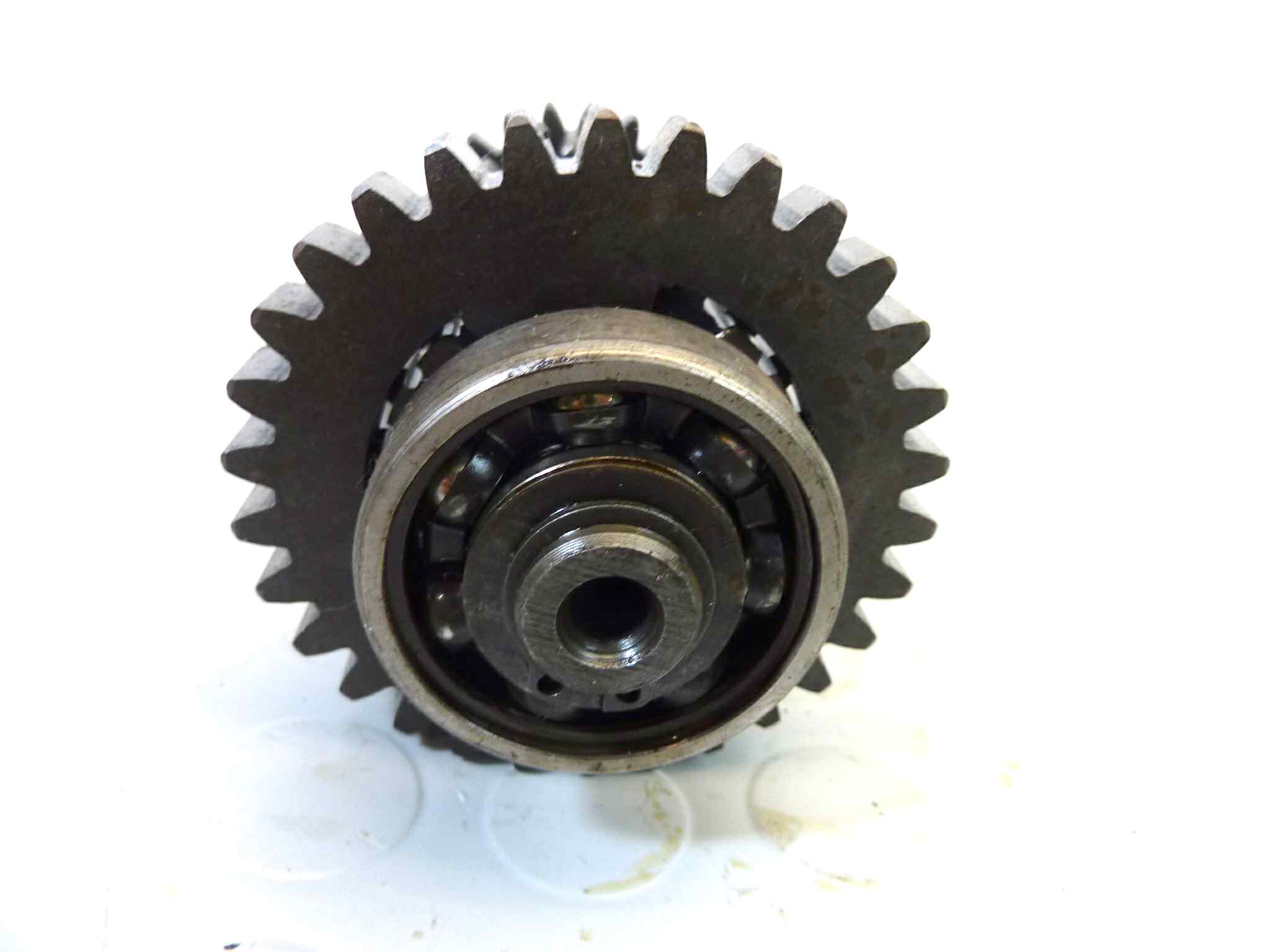 Albero secondario completo Guzzi V35 V50 prima serie cod albero 19213600 con ingranaggi - immagine 7