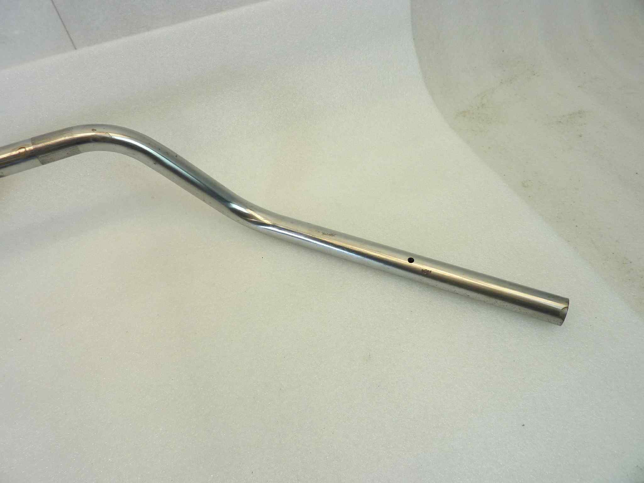 Manubrio moto epoca Cagiva Guzzi Gilera Bianchi Benelli diam 22 mm larghezza 76 cm altezza max 15 cm lungh centrale 20 NUOVO fondo di magazzino, LEGGI DESCRIZIONE - immagine 4