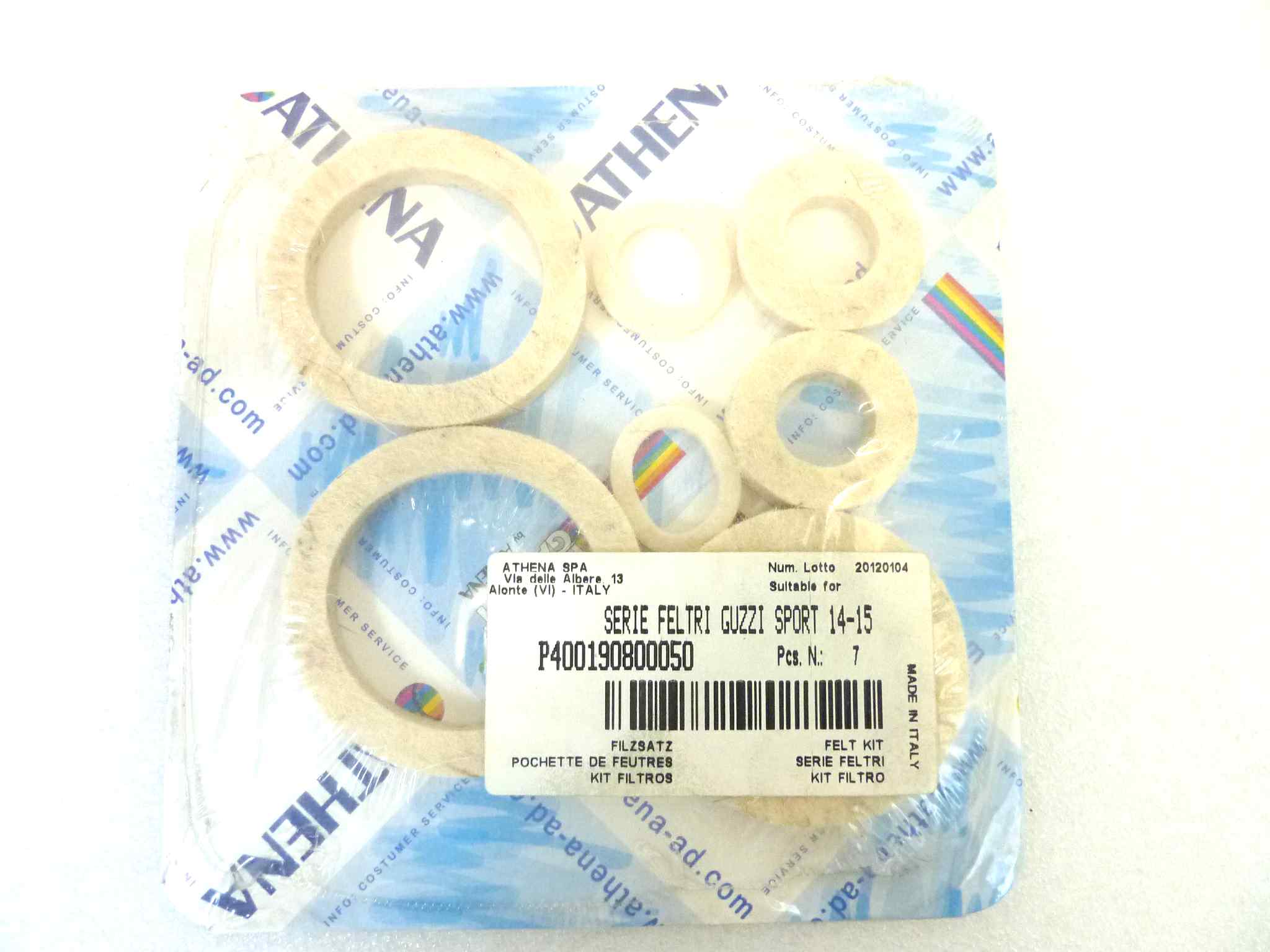 Serie feltri Athena Guzzi Sport 14 15 kit filtro 7 pezzi cod P400190800050 originale no replica NUOVO fondo di magazzino, LEGGI DESCRIZIONE - immagine 2