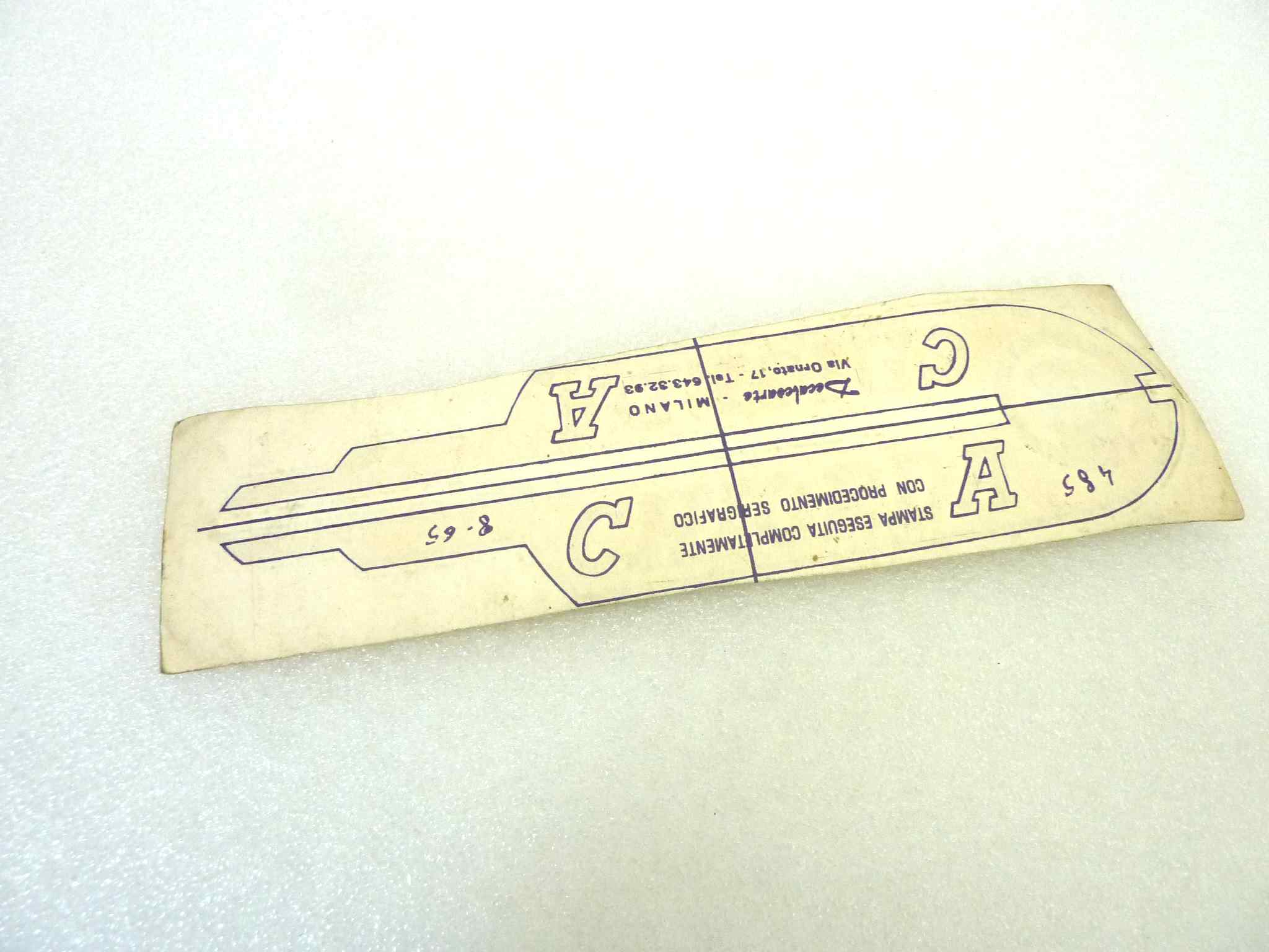 Adesivo decalcomania bicicletta moto epoca Chiorda scritta doppia speculare originale no replica NUOVO fondo di magazzino, LEGGI DESCRIZIONE - immagine 6