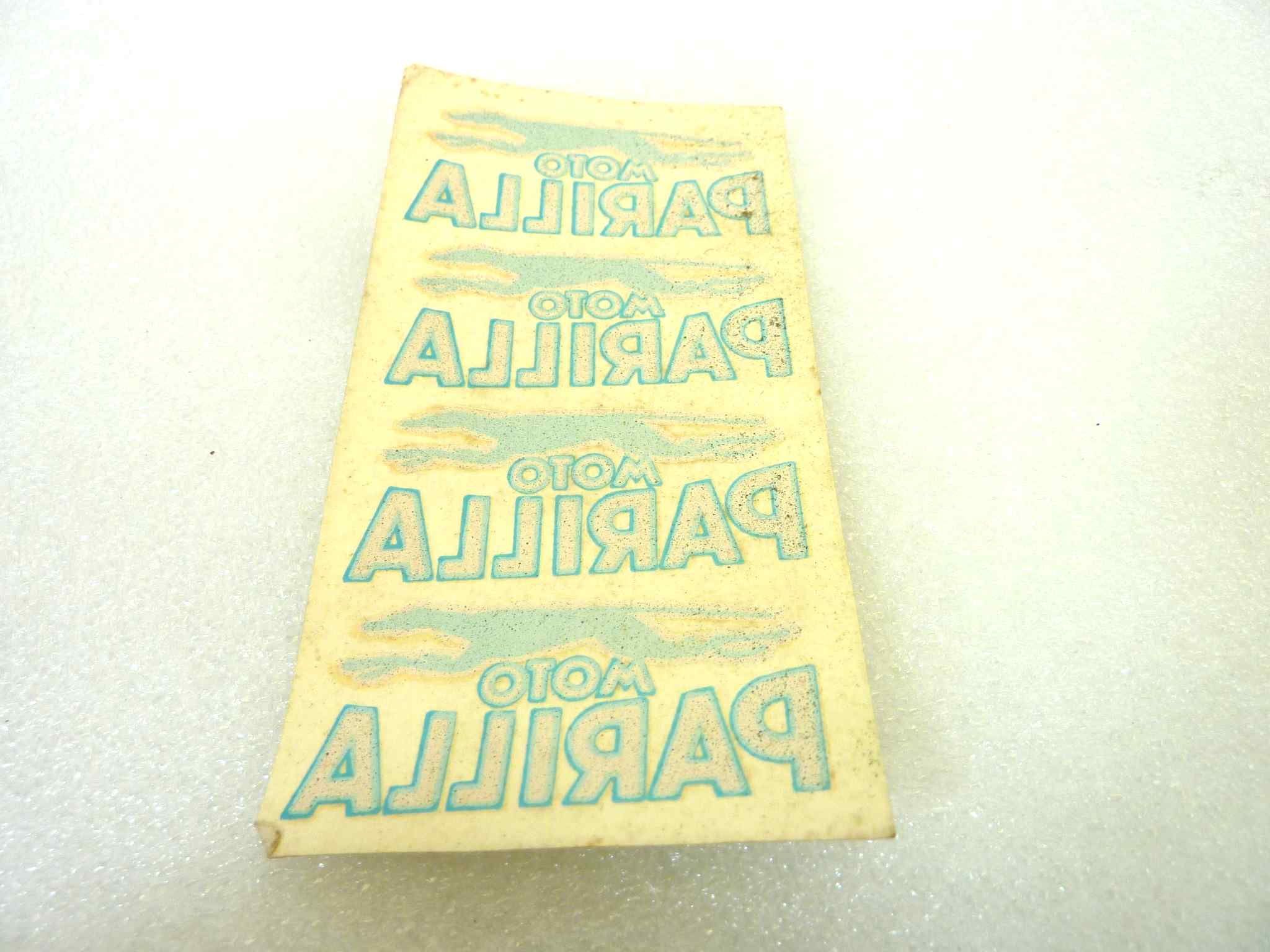 Adesivo decalcomania scritte logo epoca Parilla 4 pezzi originale no replica NUOVO fondo di magazzino, LEGGI DESCRIZIONE - immagine 5
