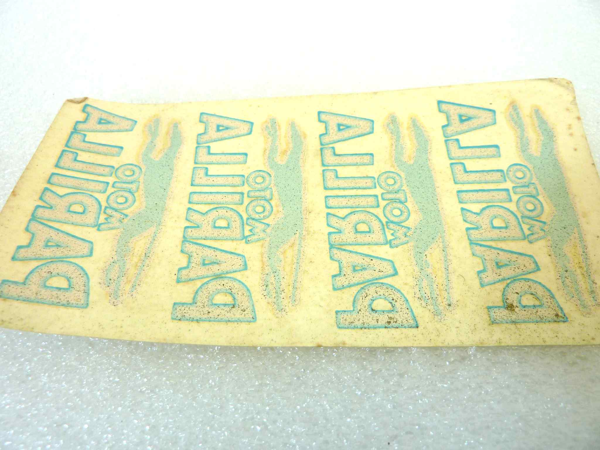 Adesivo decalcomania scritte logo epoca Parilla 4 pezzi originale no replica NUOVO fondo di magazzino, LEGGI DESCRIZIONE - immagine 6