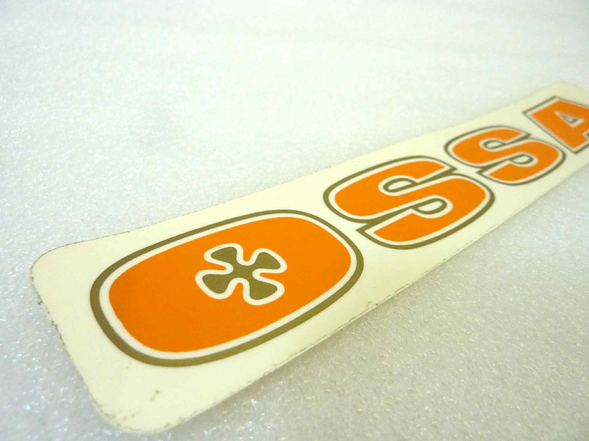 Adesivo decalcomania logo Ossa arancione 22,5 x 4 cm originale no replica NUOVO fondo di magazzino, LEGGI DESCRIZIONE - immagine 3