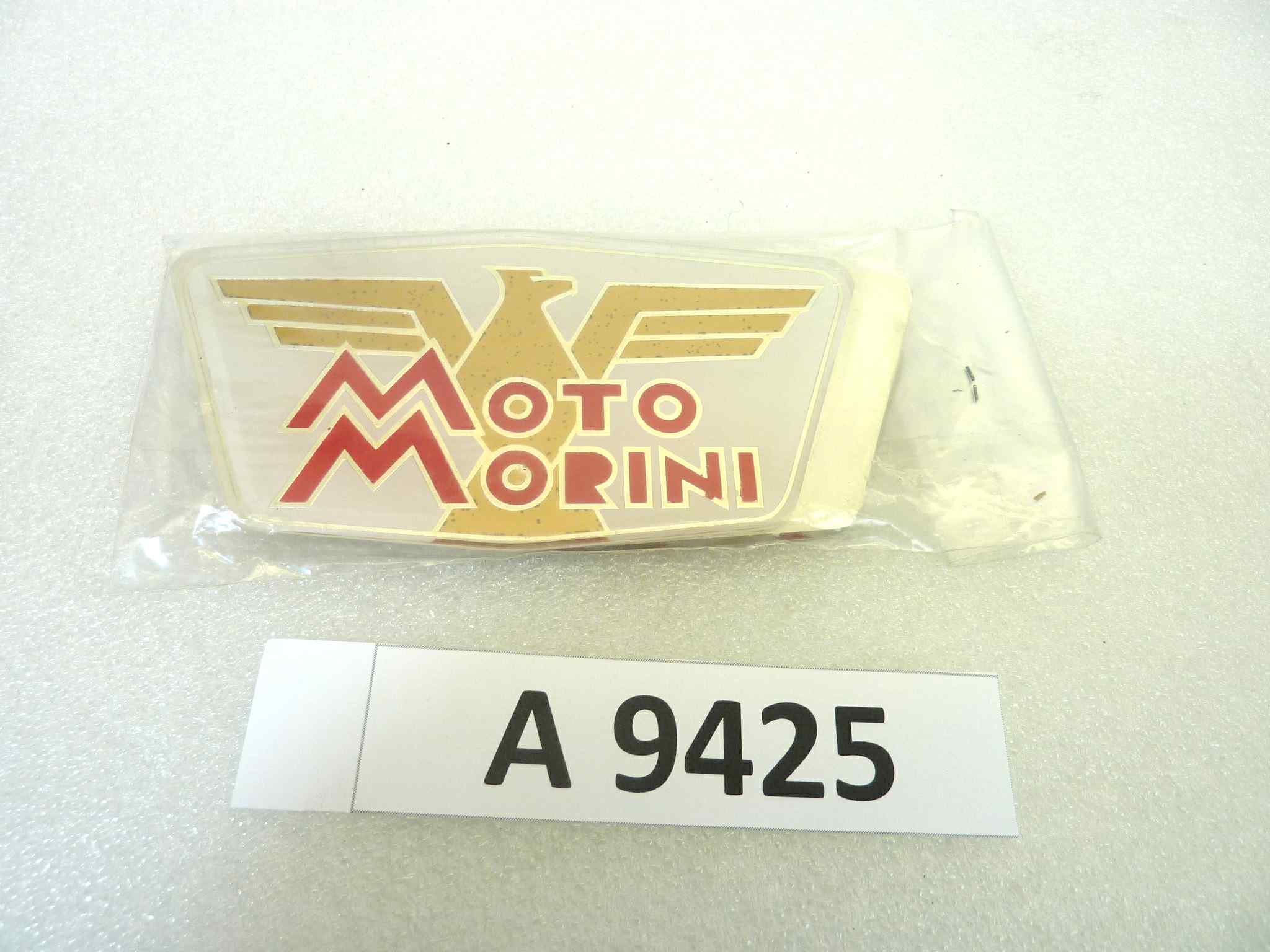 Coppia targa adesiva Moto Morini spessore 4 mm - larghezza max 11 cm x alt max 5,8 cm originale no replica NUOVO fondo di magazzino, LEGGI DESCRIZIONE