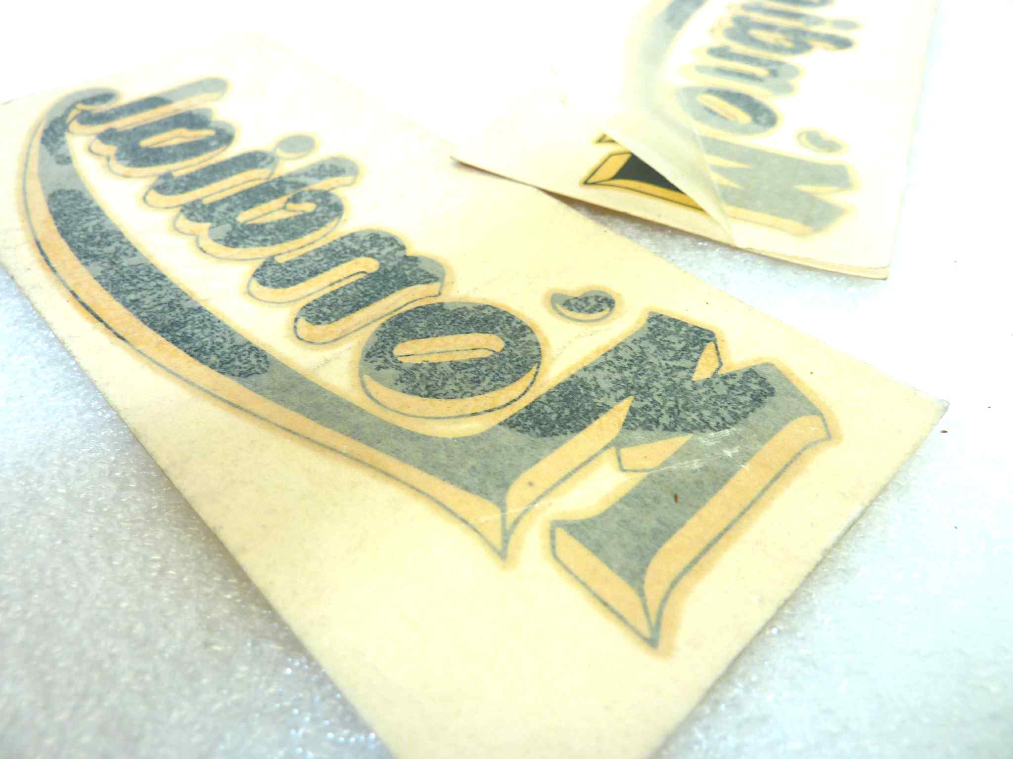Coppia adesivo decalcomanie Logo Mondial 6,2 x 13,7 originale no replica NUOVO fondo di magazzino, LEGGI DESCRIZIONE - immagine 6