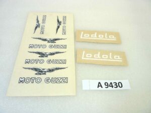 Kit adesivi decalcomanie Guzzi Lodola logo fregi originale no replica NUOVO fondo di magazzino, LEGGI DESCRIZIONE