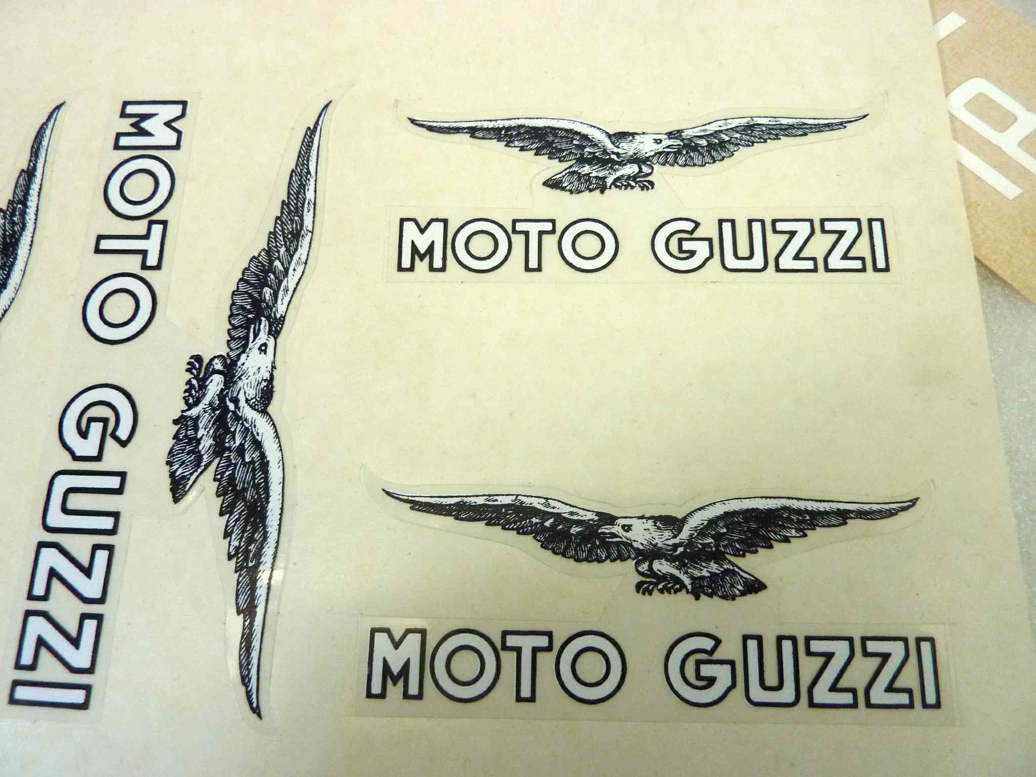 Kit adesivi decalcomanie Guzzi Lodola logo fregi originale no replica NUOVO fondo di magazzino, LEGGI DESCRIZIONE - immagine 6