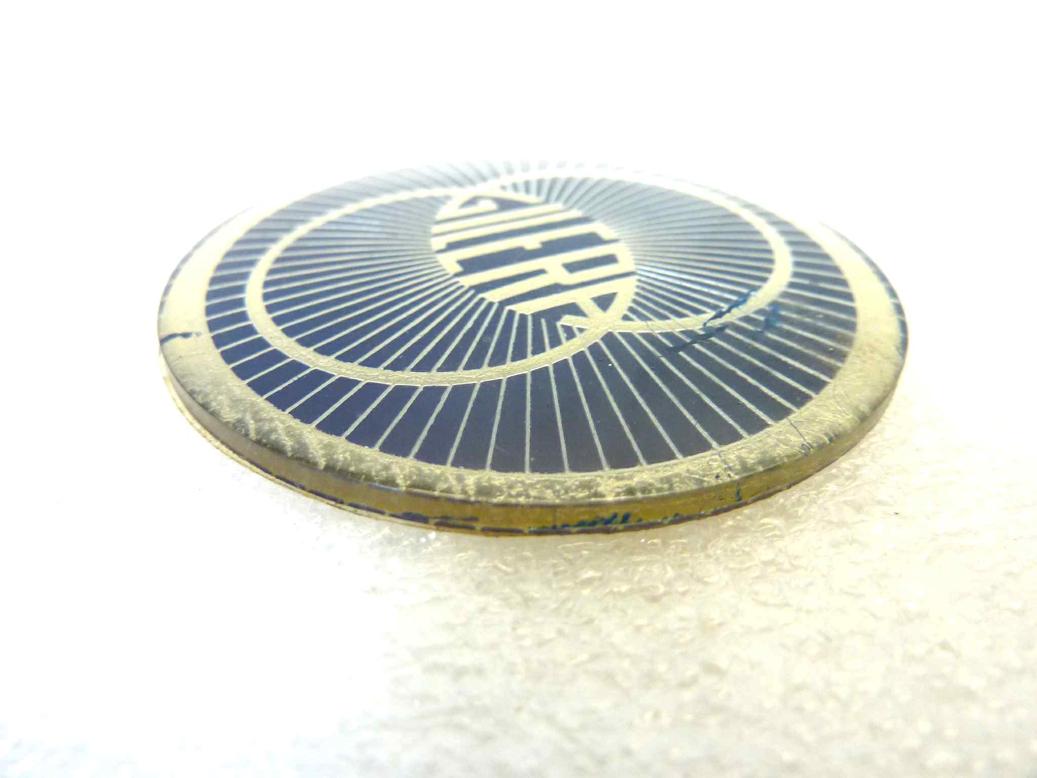 Coppia adesivi resinati serbatoio Gilera blu oro diam 52 mm originale no replica NUOVO fondo di magazzino, LEGGI DESCRIZIONE - immagine 4