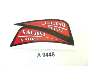 Coppia adesivi frangivento Gilera Saturno Sport originale no replica NUOVO fondo di magazzino, LEGGI DESCRIZIONE
