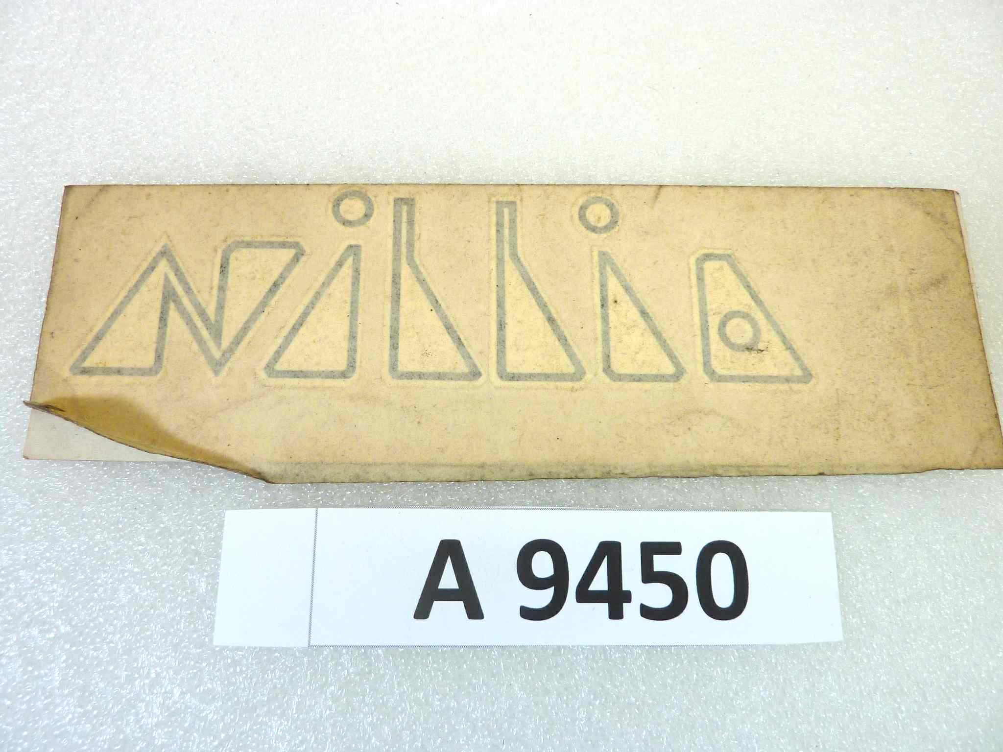 Decalcomania adesivo guzzi Nibbio 170 x 55 mm originale no replica NUOVO fondo di magazzino, LEGGI DESCRIZIONE