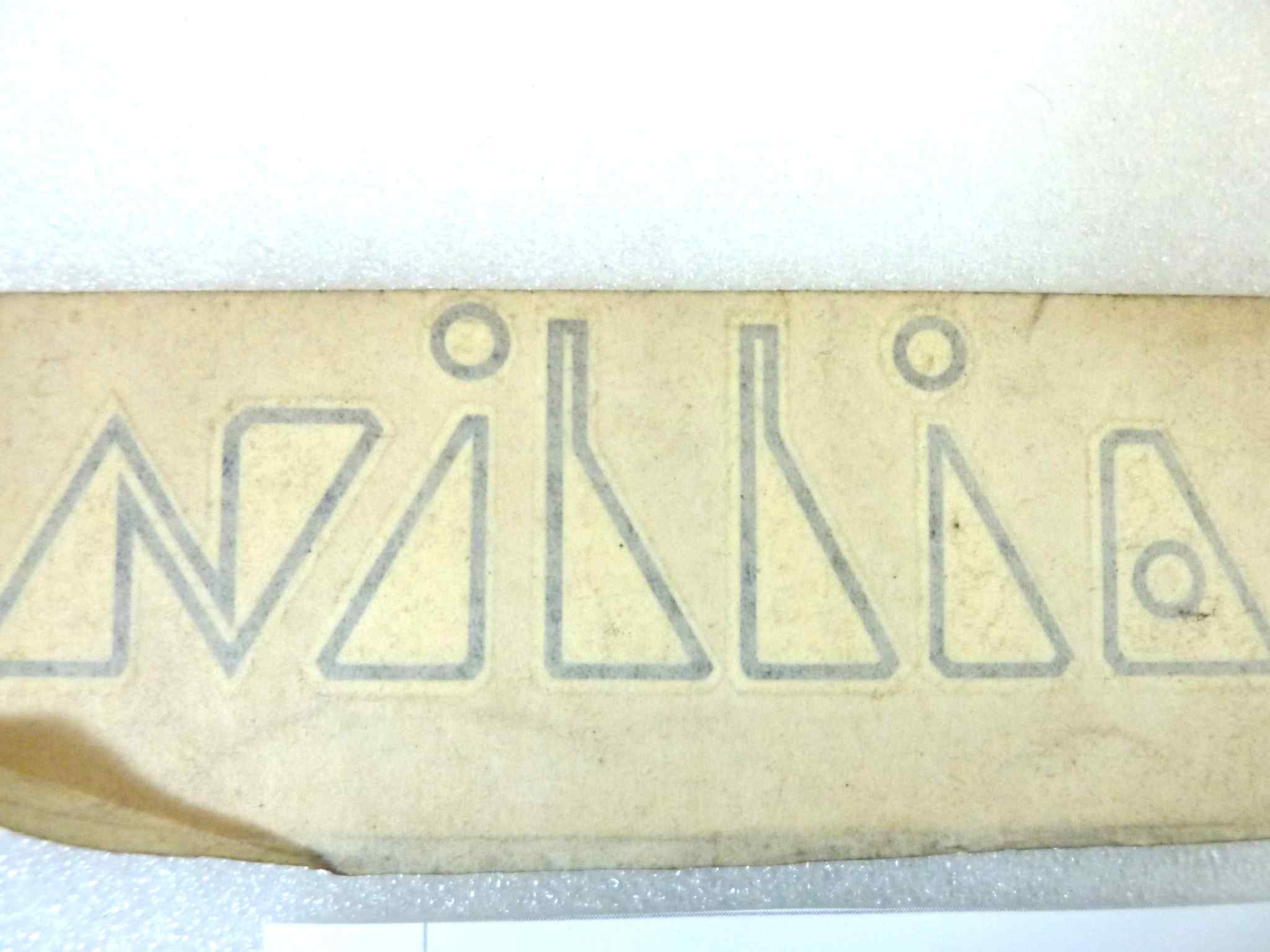 Decalcomania adesivo guzzi Nibbio 170 x 55 mm originale no replica NUOVO fondo di magazzino, LEGGI DESCRIZIONE - immagine 2