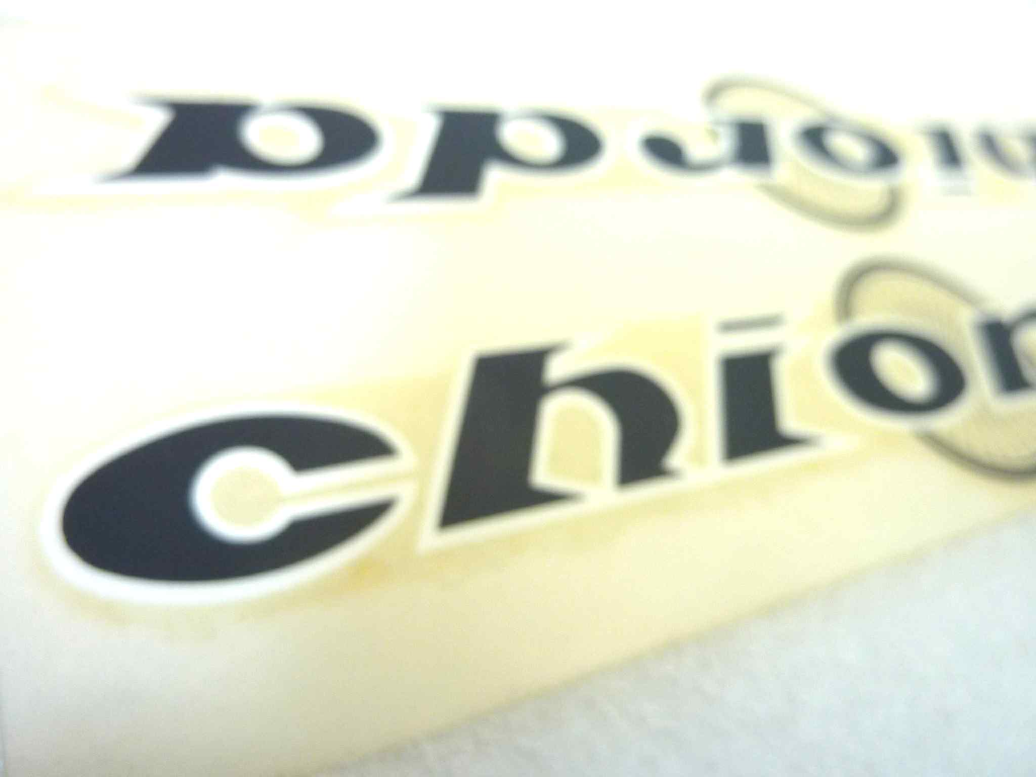 Coppia decalcomanie scritte serbatoio moto Chiorda 200 x 35 mm cad originale no replica NUOVO fondo di magazzino, LEGGI DESCRIZIONE - immagine 3